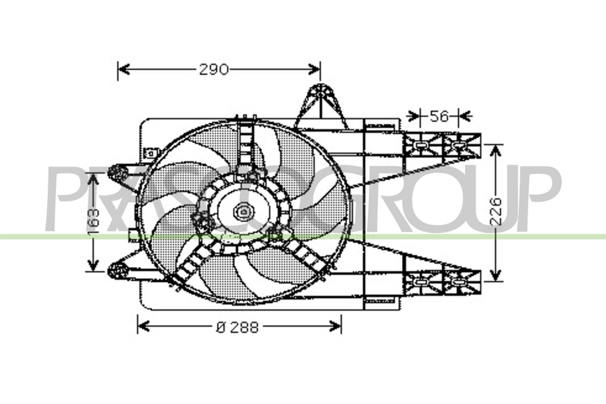 Ventola, raffreddamento motore PRASCO FT132F001