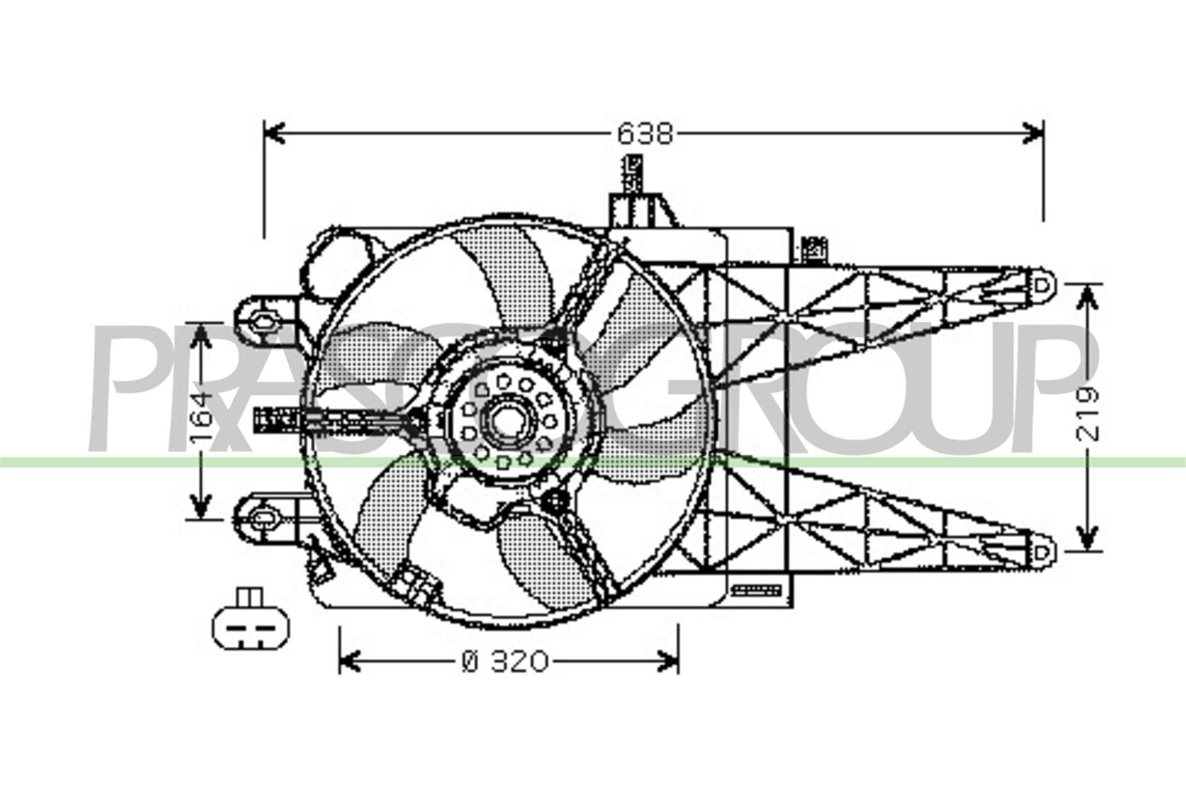 Ventola, raffreddamento motore PRASCO FT133F001