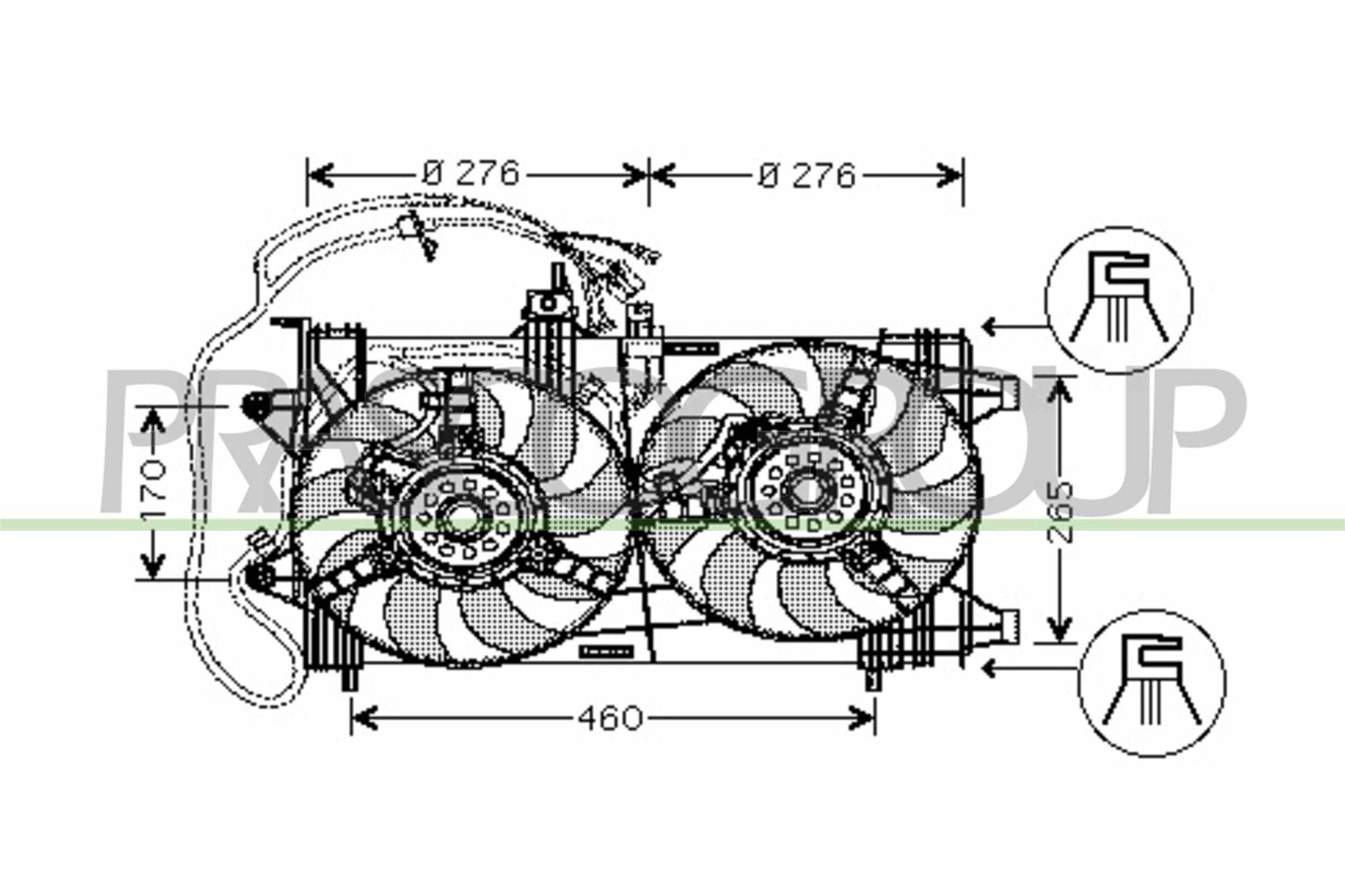 Ventola, raffreddamento motore PRASCO FT133F003