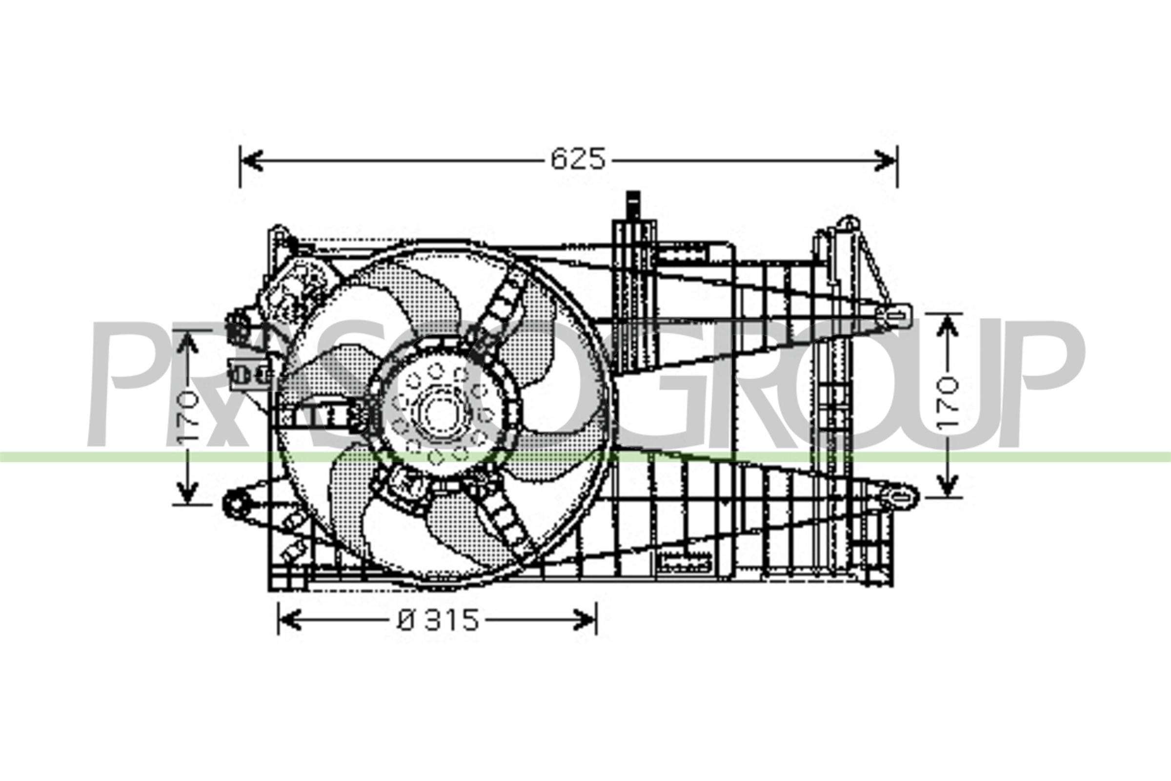 Ventola, raffreddamento motore PRASCO FT133F004