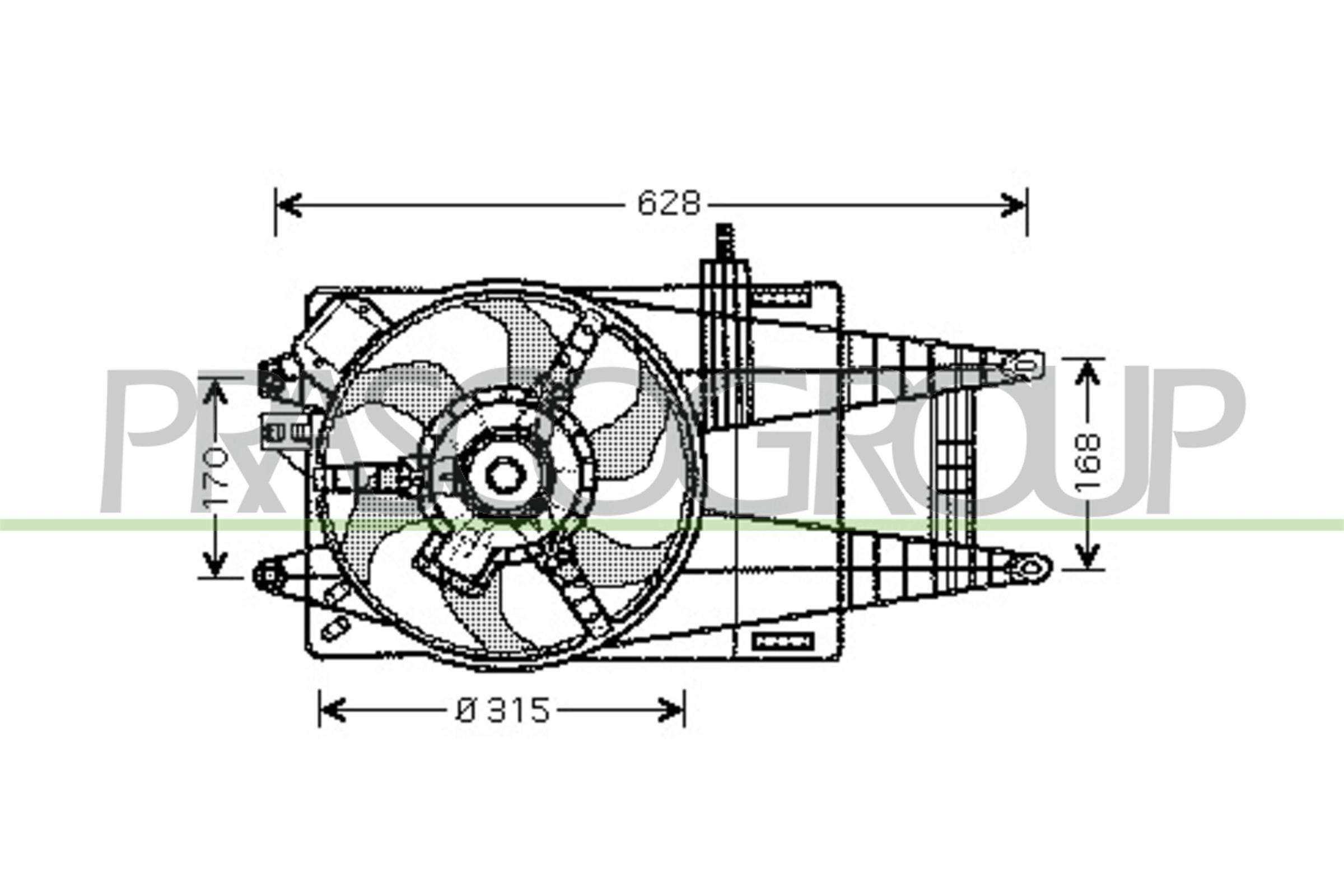 Ventola, raffreddamento motore PRASCO FT133F005