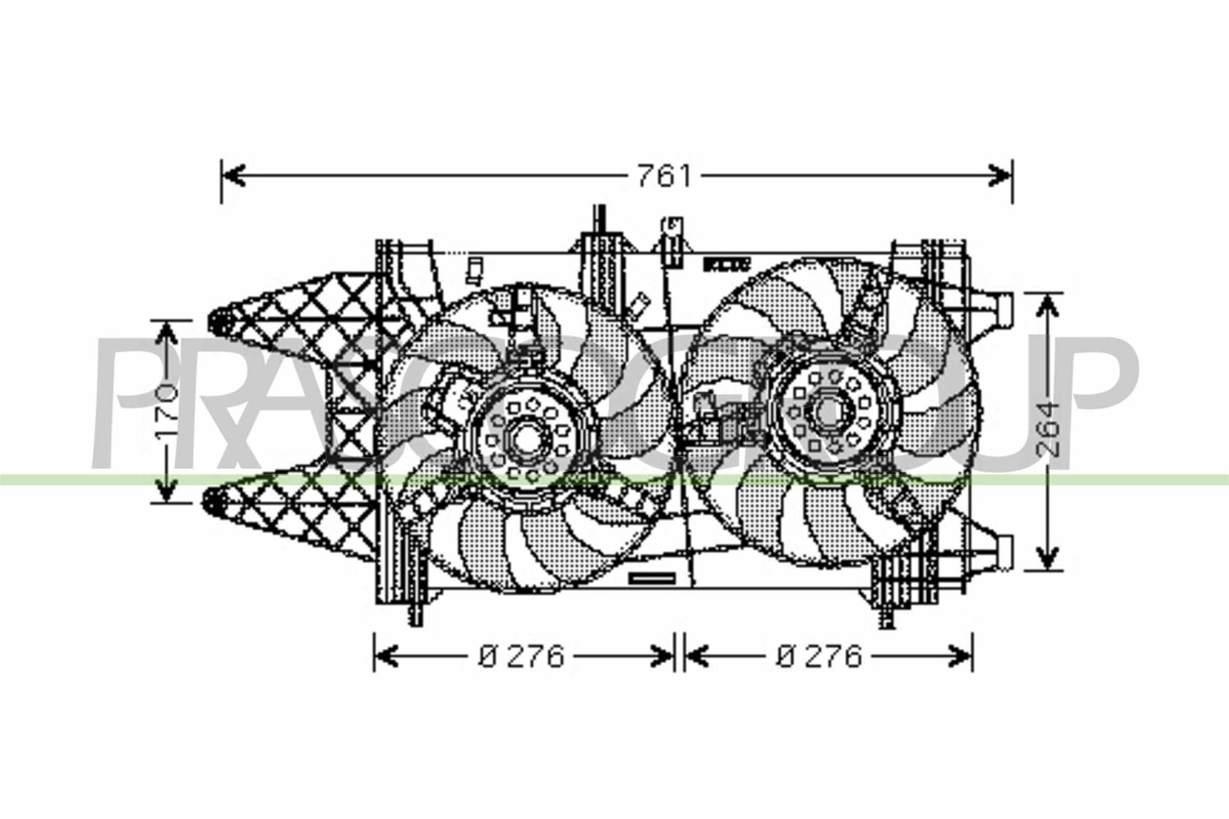 Ventola, raffreddamento motore PRASCO FT133F006