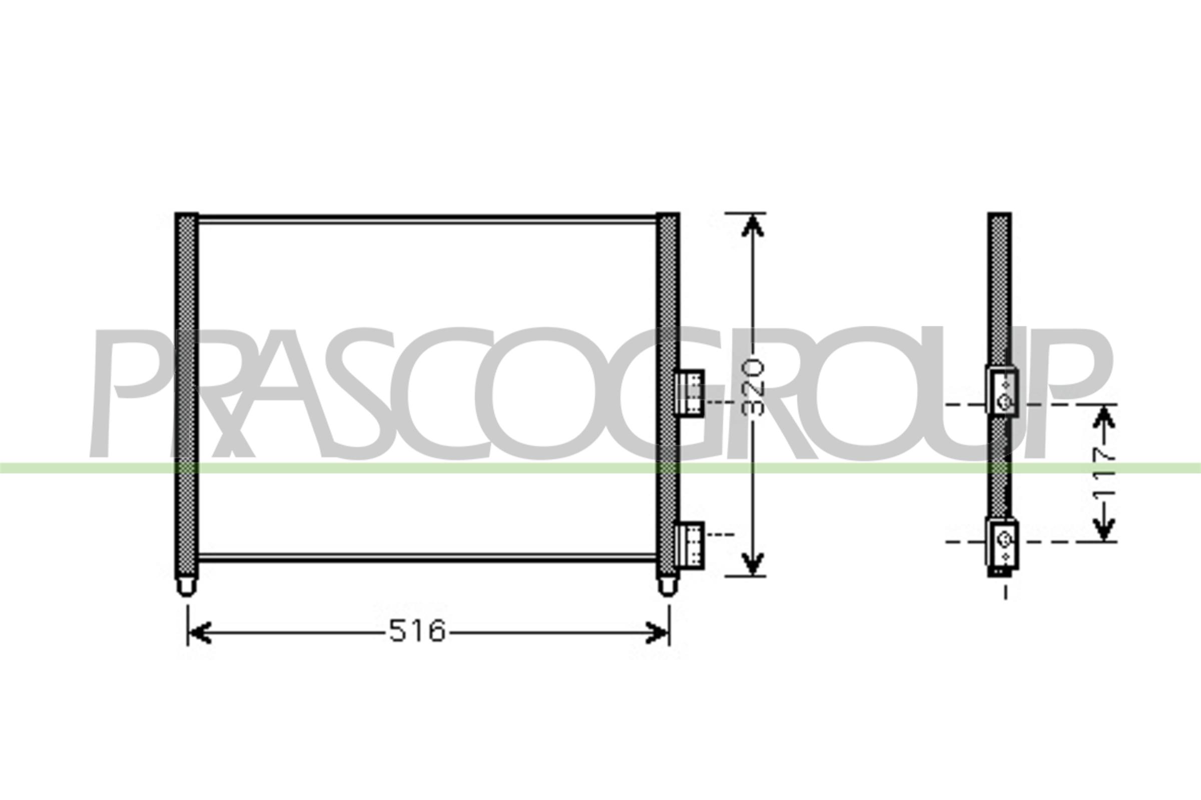Condensatore, climatizzatore PRASCO FT340C003