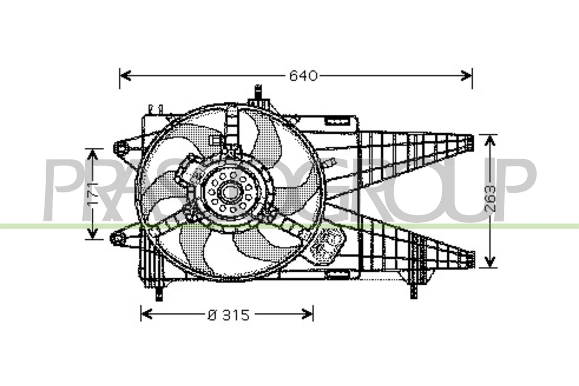 Ventola, raffreddamento motore PRASCO FT340F004