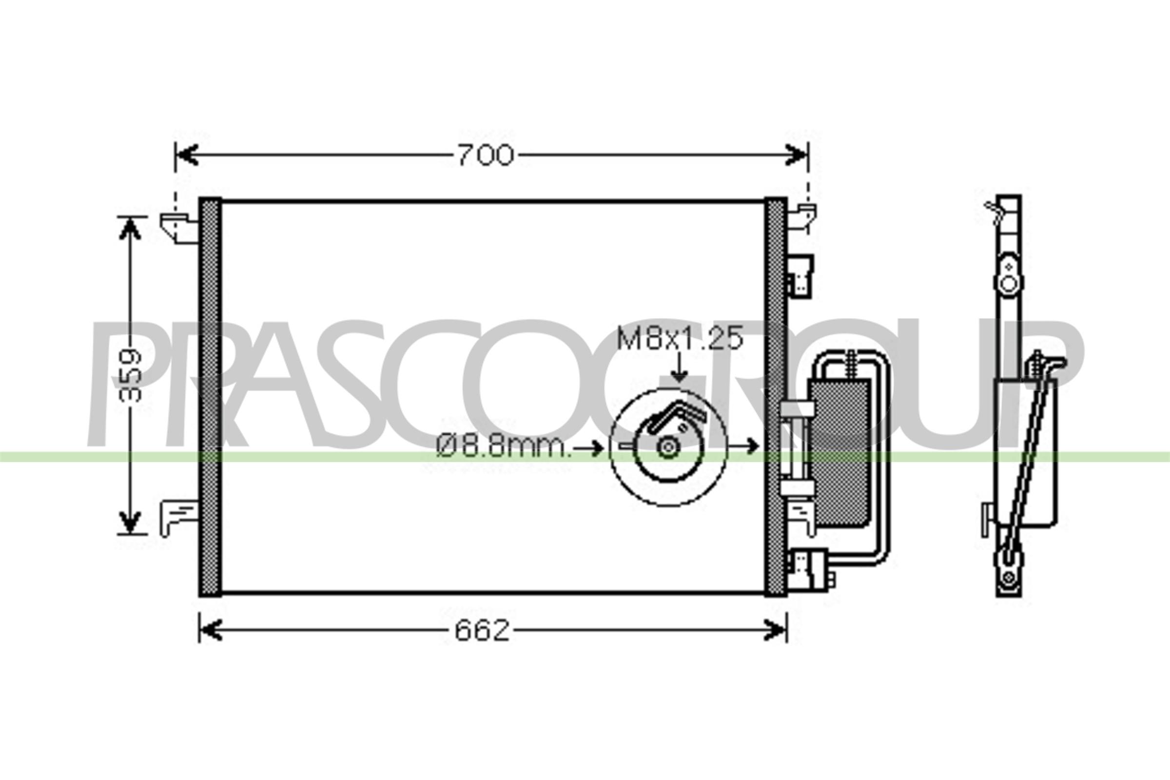 Condensatore, climatizzatore PRASCO FT520C001