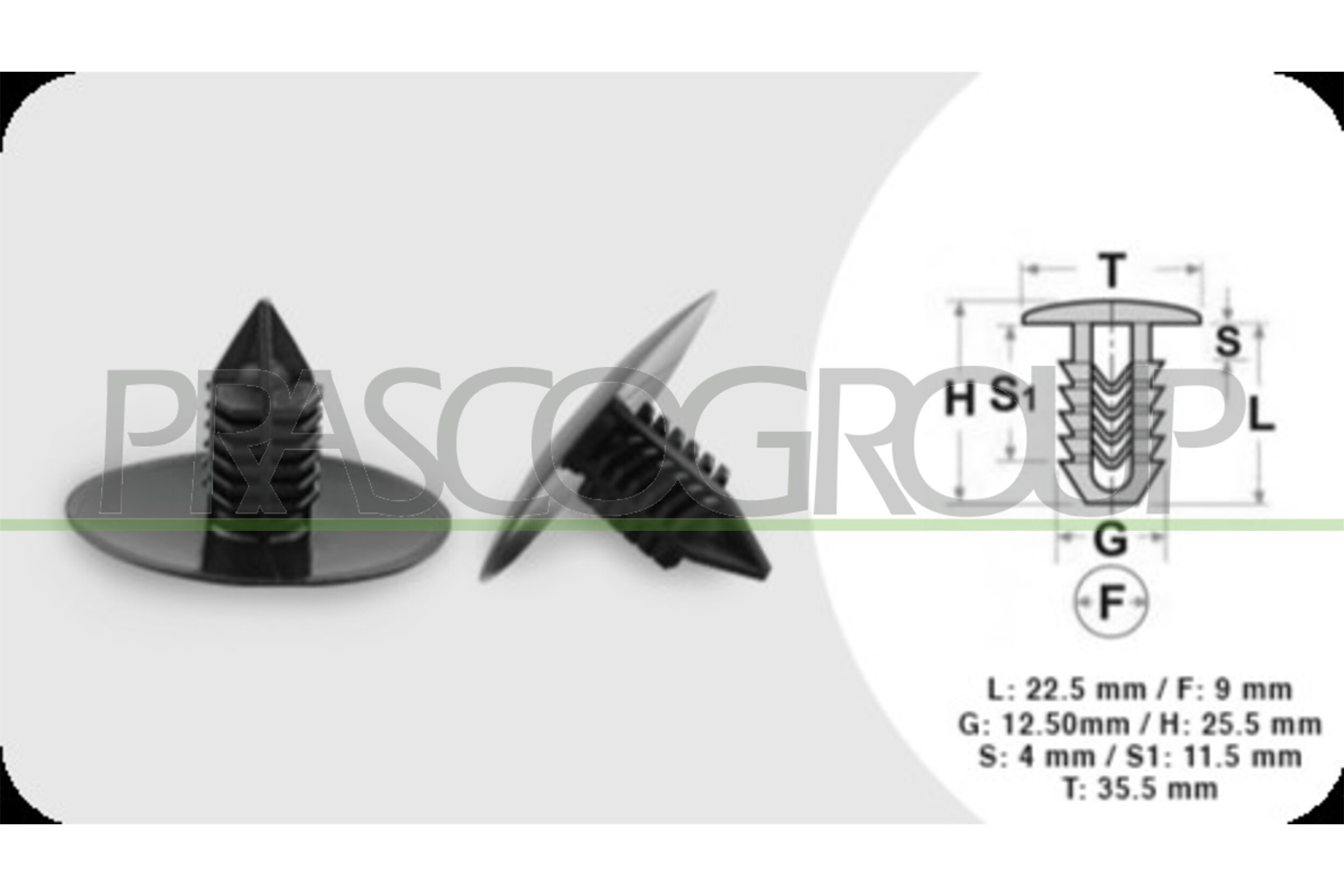Kit clip d'arresto, carrozzeria PRASCO FT900CL02