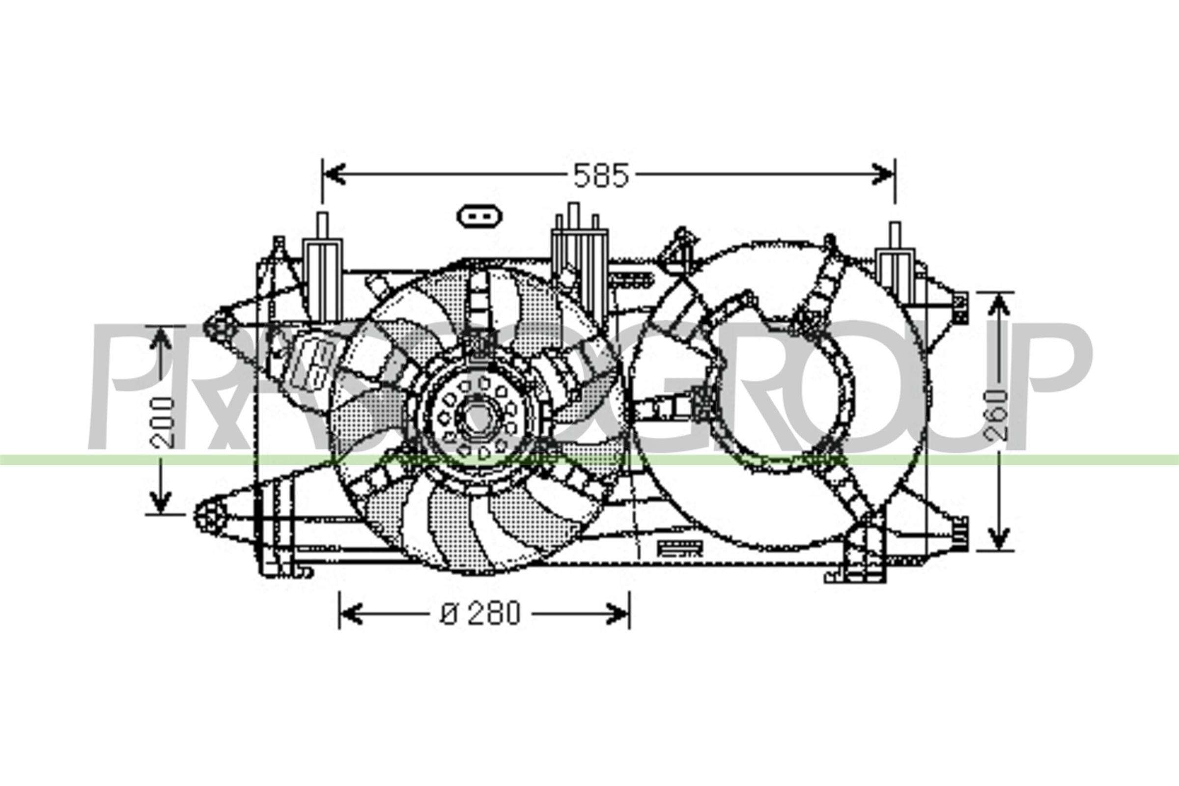 Ventola, raffreddamento motore PRASCO FT909F007