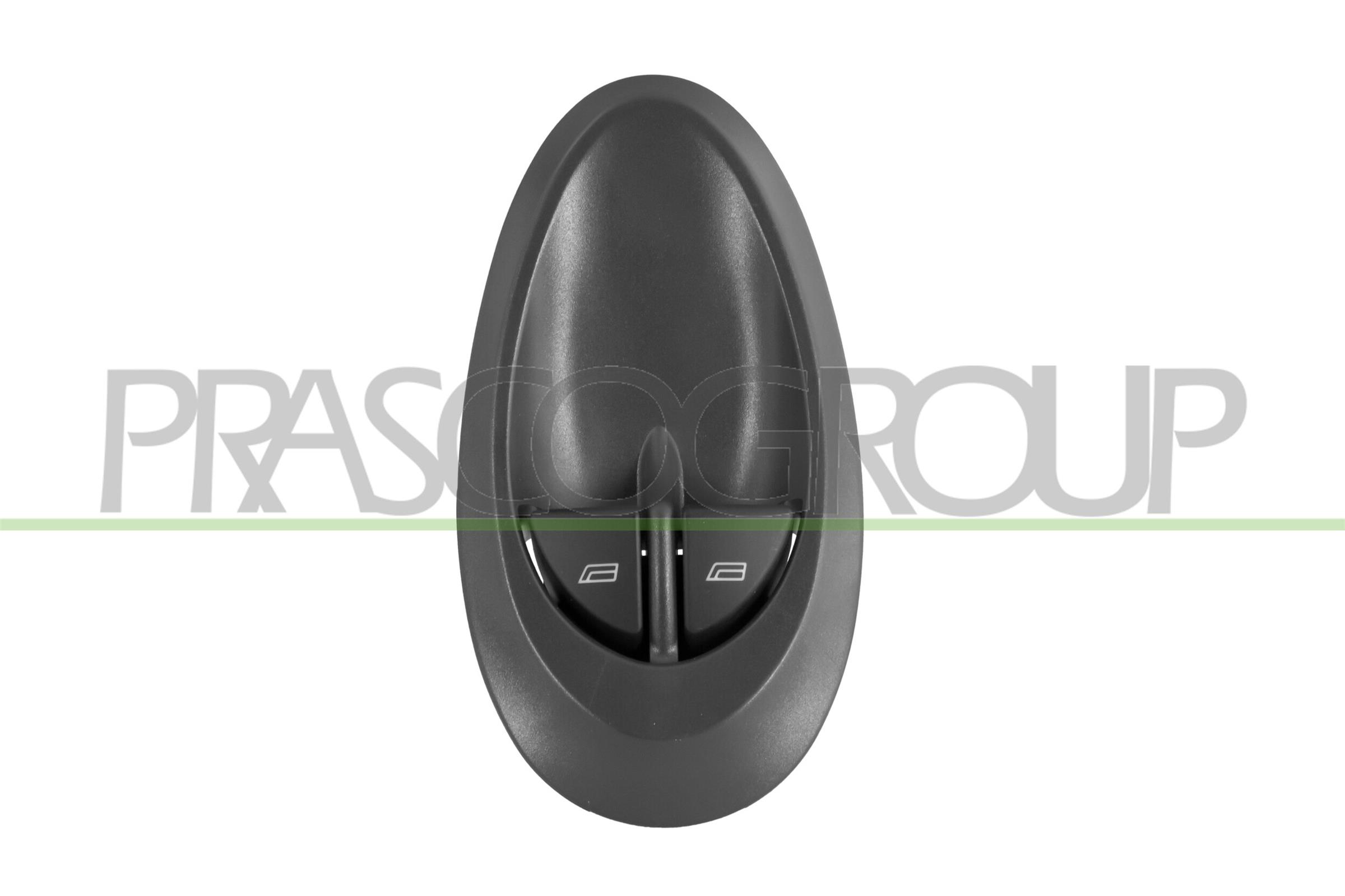 PRASCO PULSANTIERA NERA-2 INTERRUTTORI-ALZACRISTALLO PORTA A