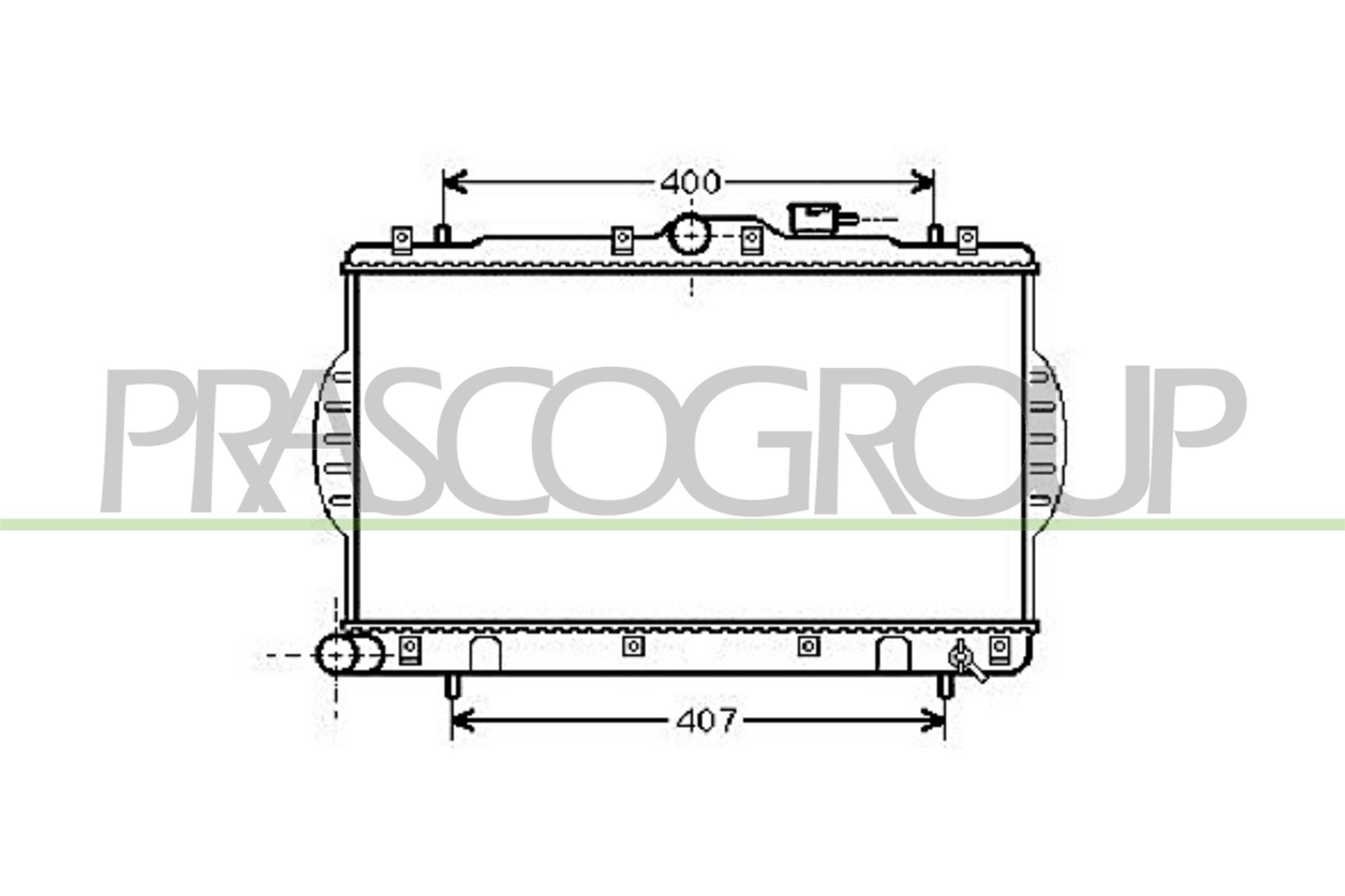 Radiatore, raffreddamento motore PRASCO HN007R002