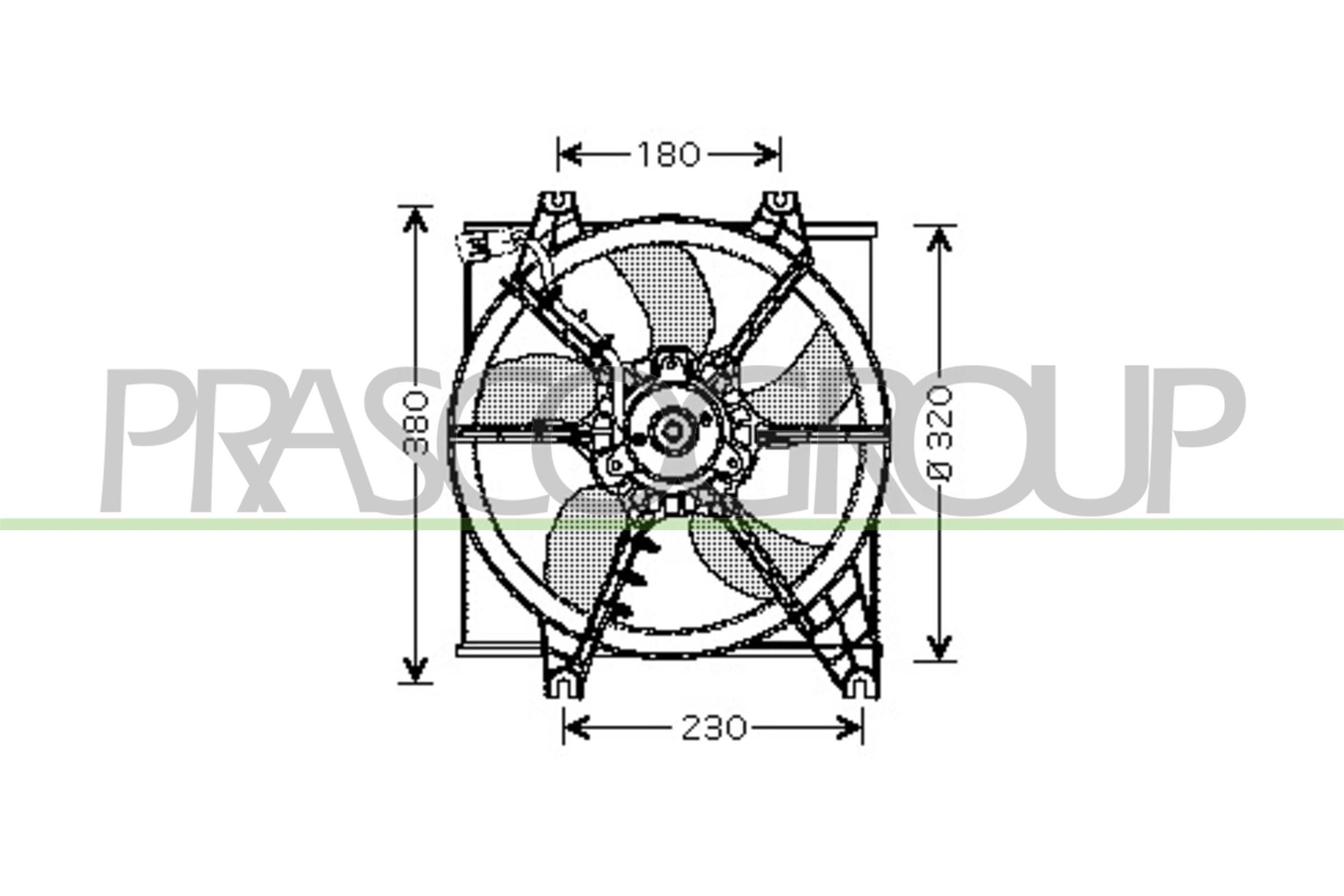 Ventola, raffreddamento motore PRASCO HN016F001