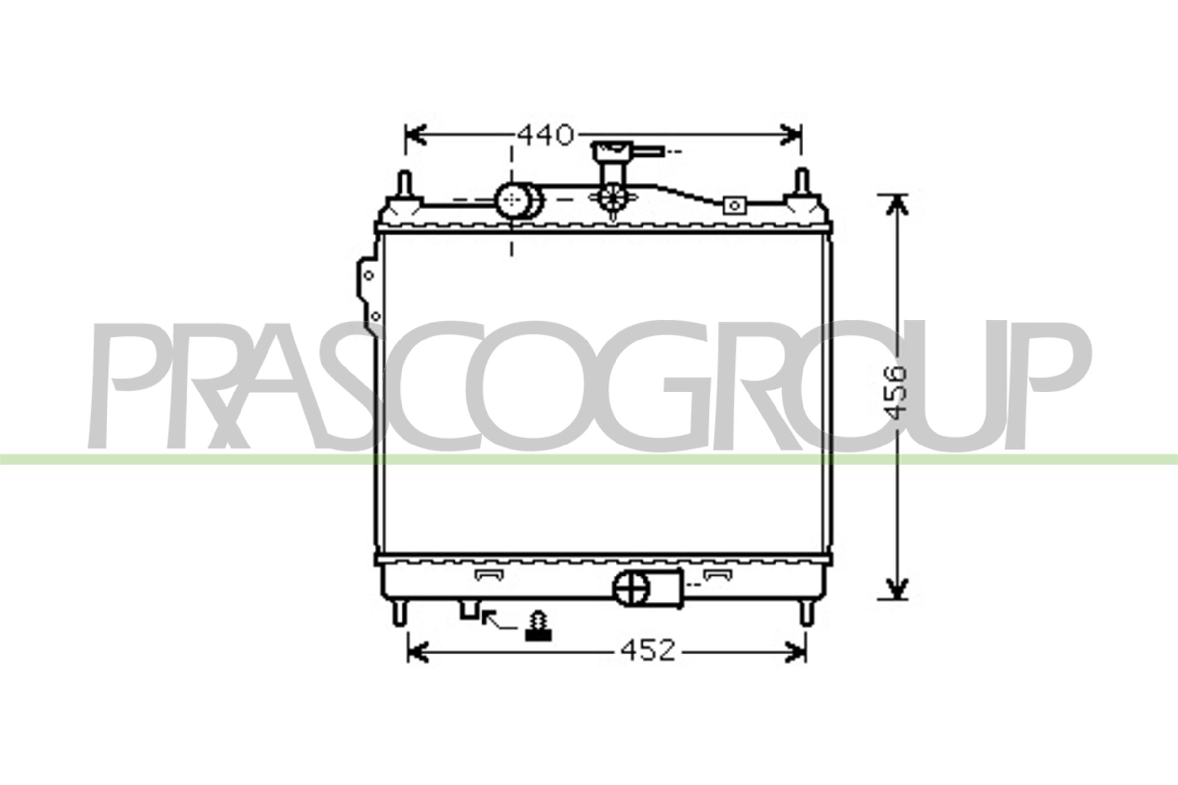 Radiatore, raffreddamento motore PRASCO HN331R005
