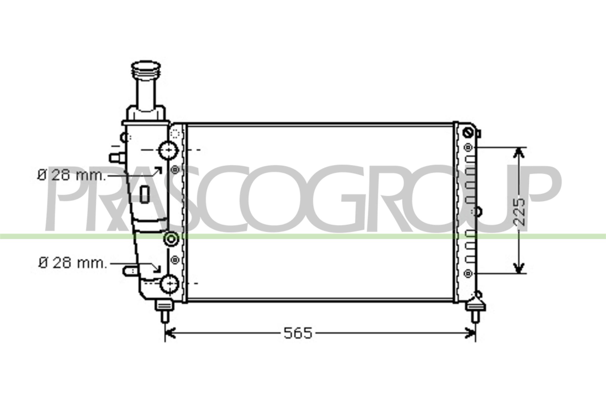 Radiatore, raffreddamento motore PRASCO LA001R005
