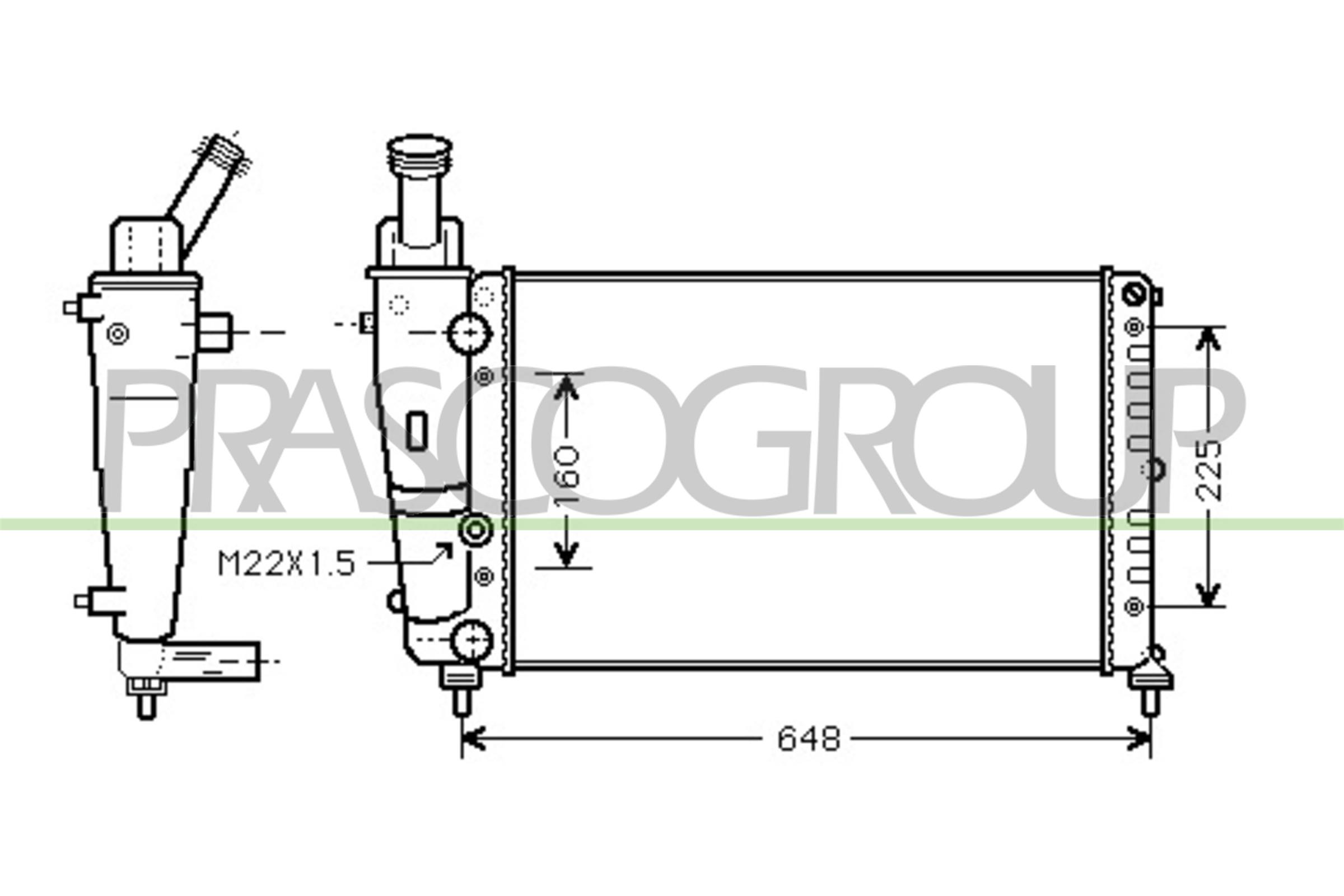 Radiatore, raffreddamento motore PRASCO LA001R009