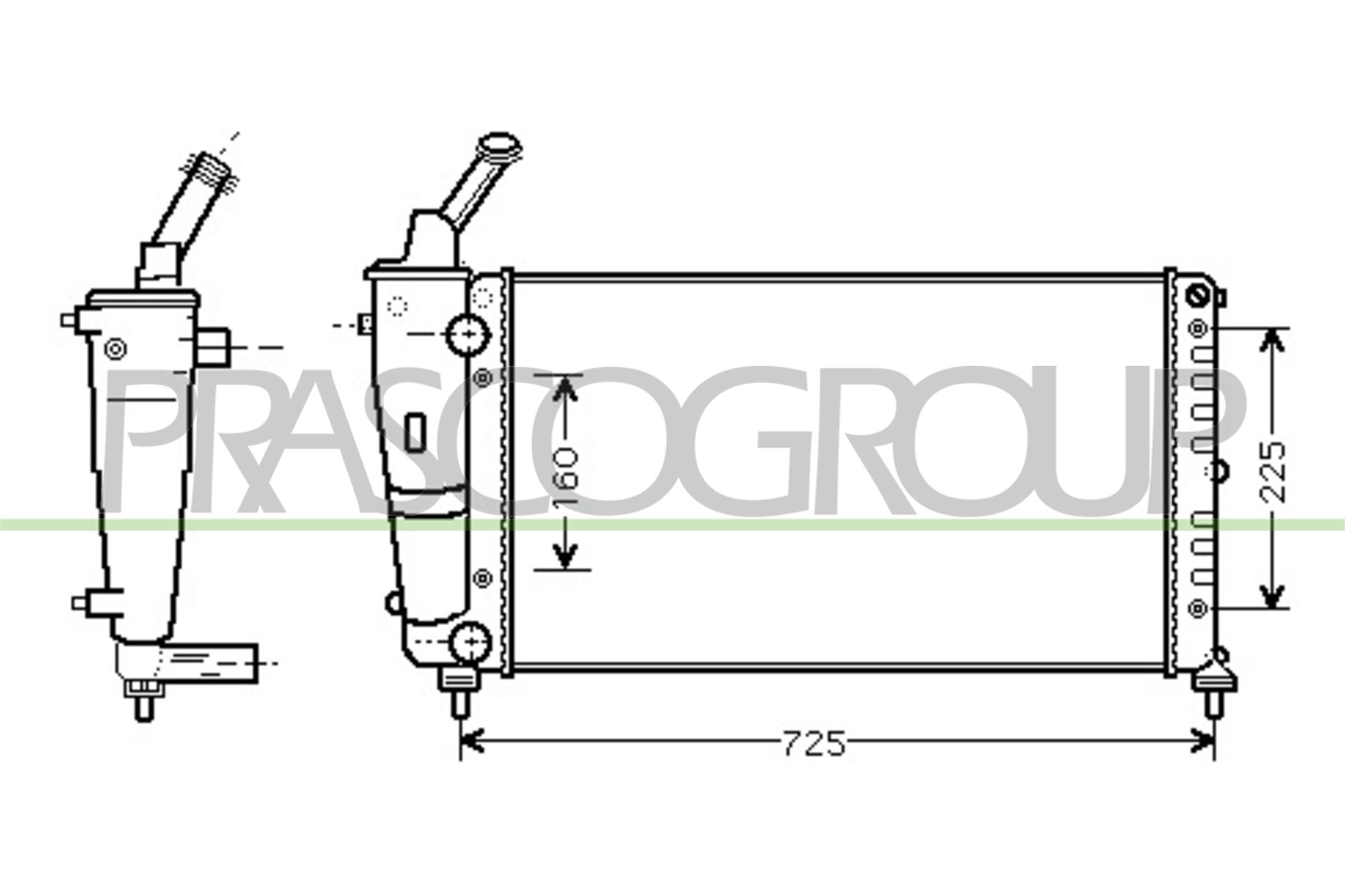 Radiatore, raffreddamento motore PRASCO LA001R013