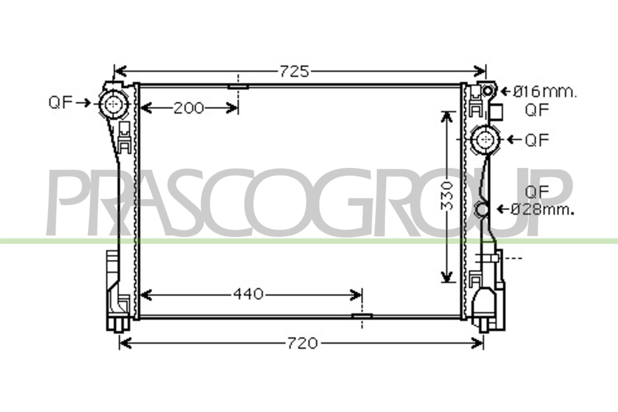 Radiatore, raffreddamento motore PRASCO ME029R006