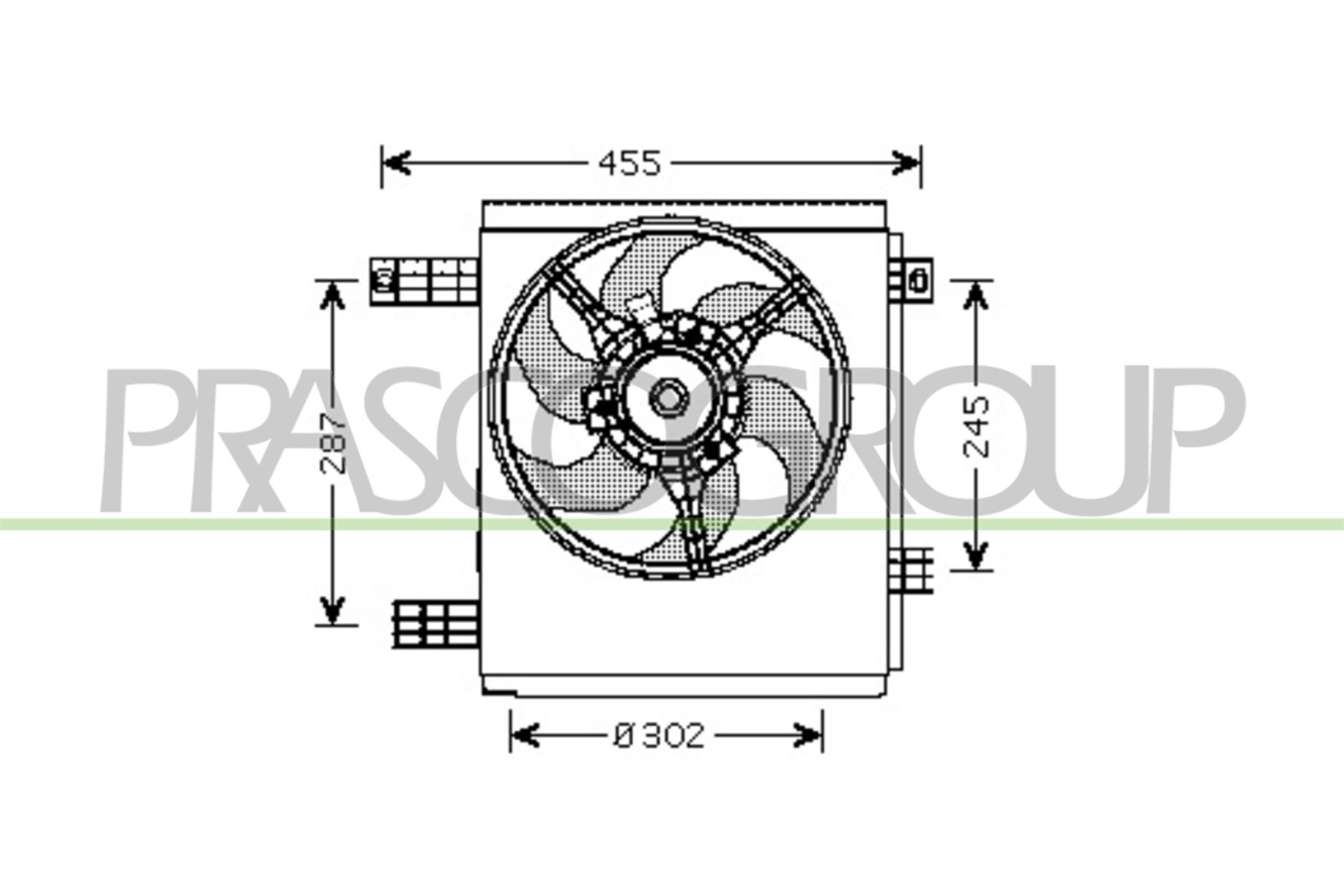 Ventola, raffreddamento motore PRASCO ME302F001