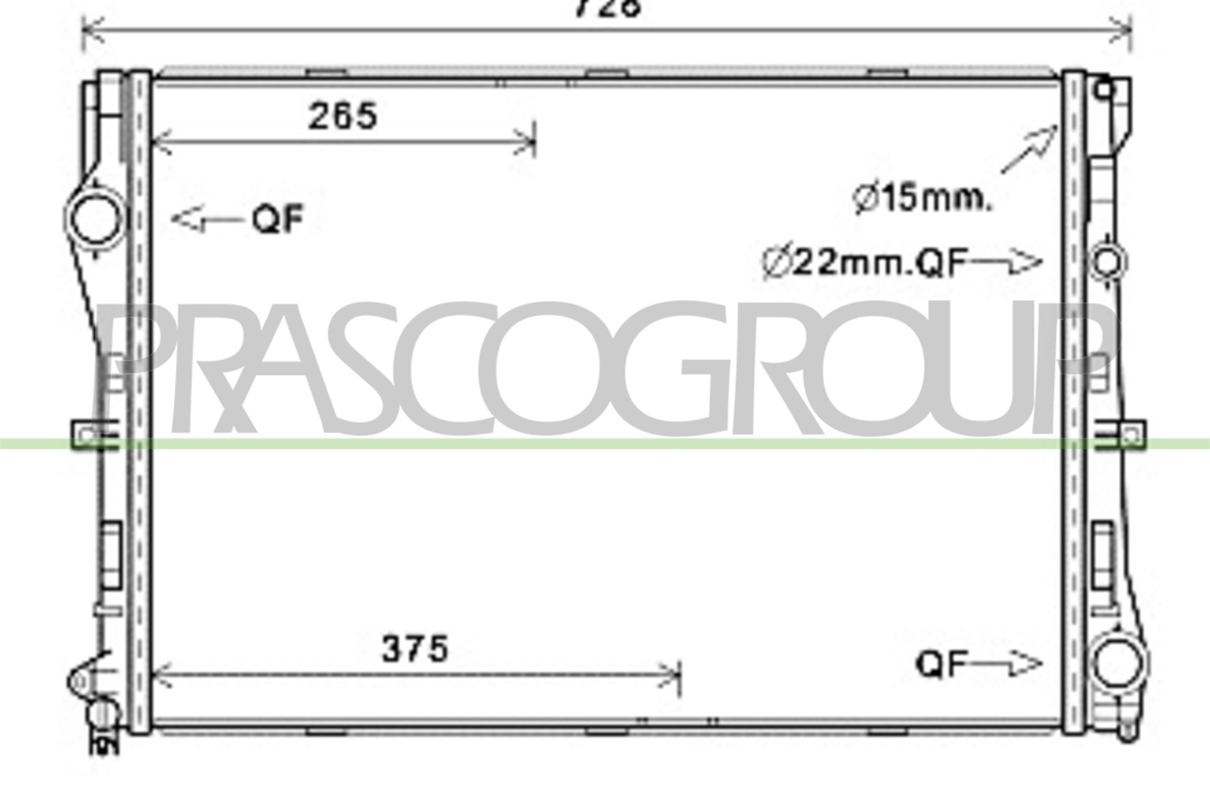 Radiatore, raffreddamento motore PRASCO ME442R001