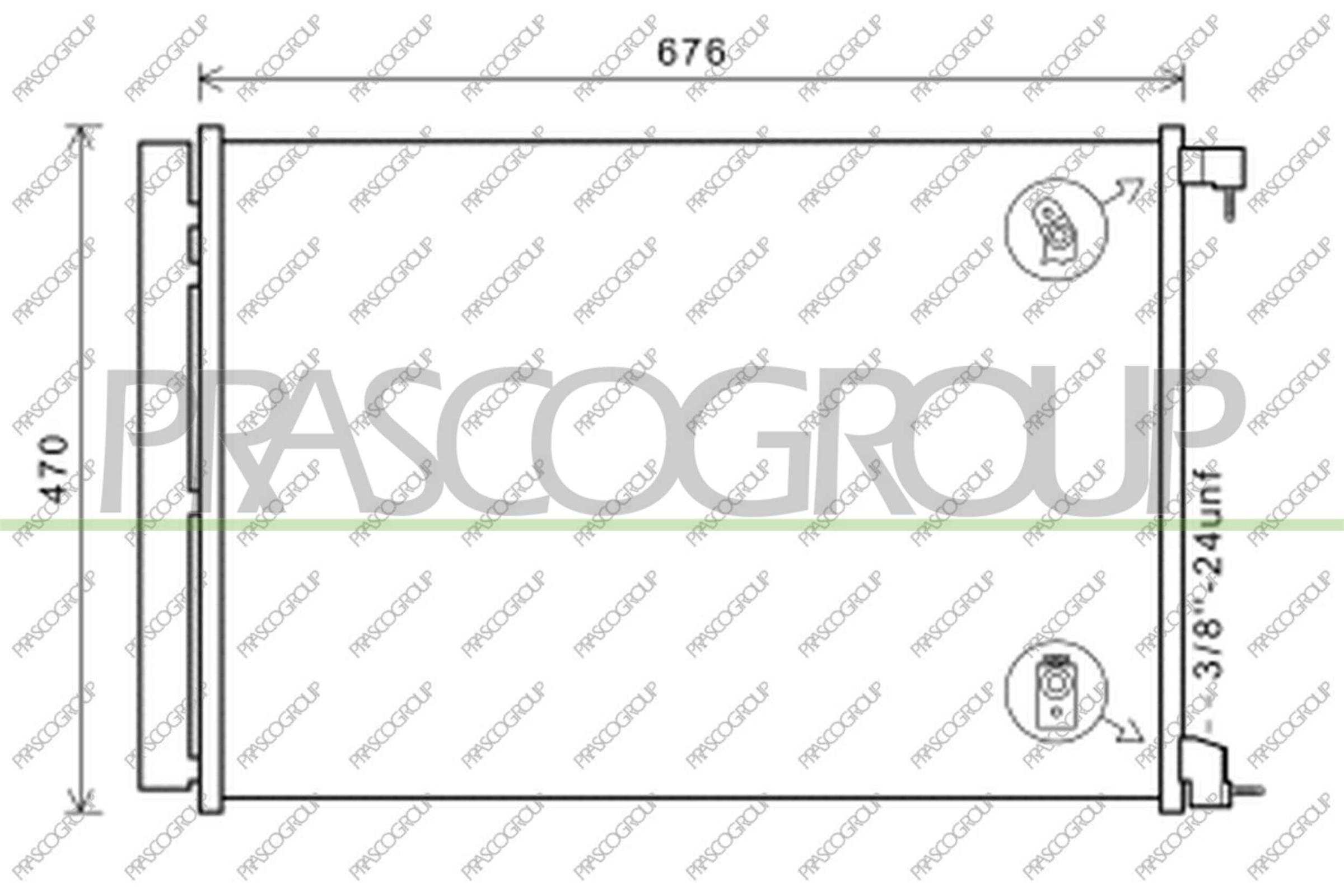 Condensatore, climatizzatore PRASCO ME530C002