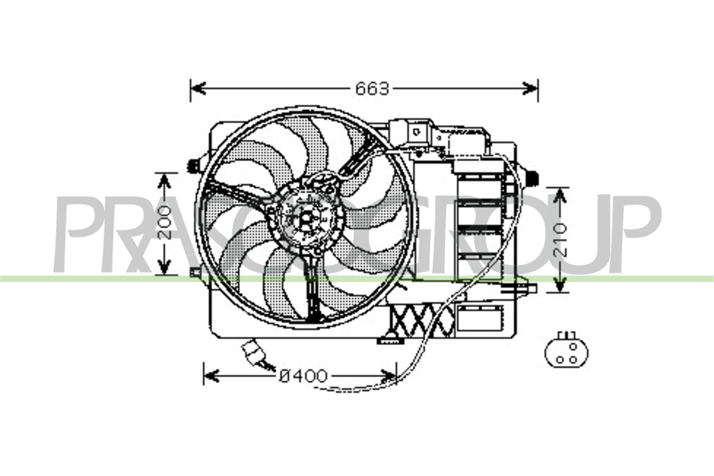 Ventola, raffreddamento motore PRASCO MN304F002