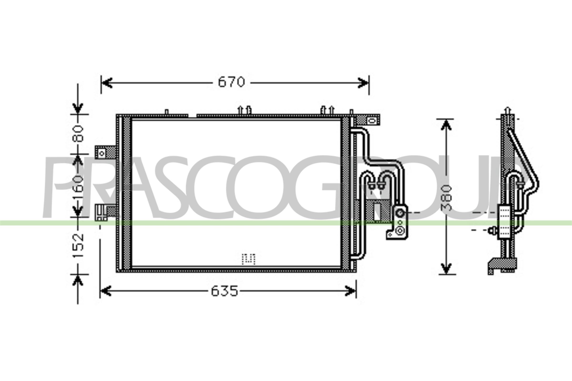 Condensatore, climatizzatore PRASCO OP030C002