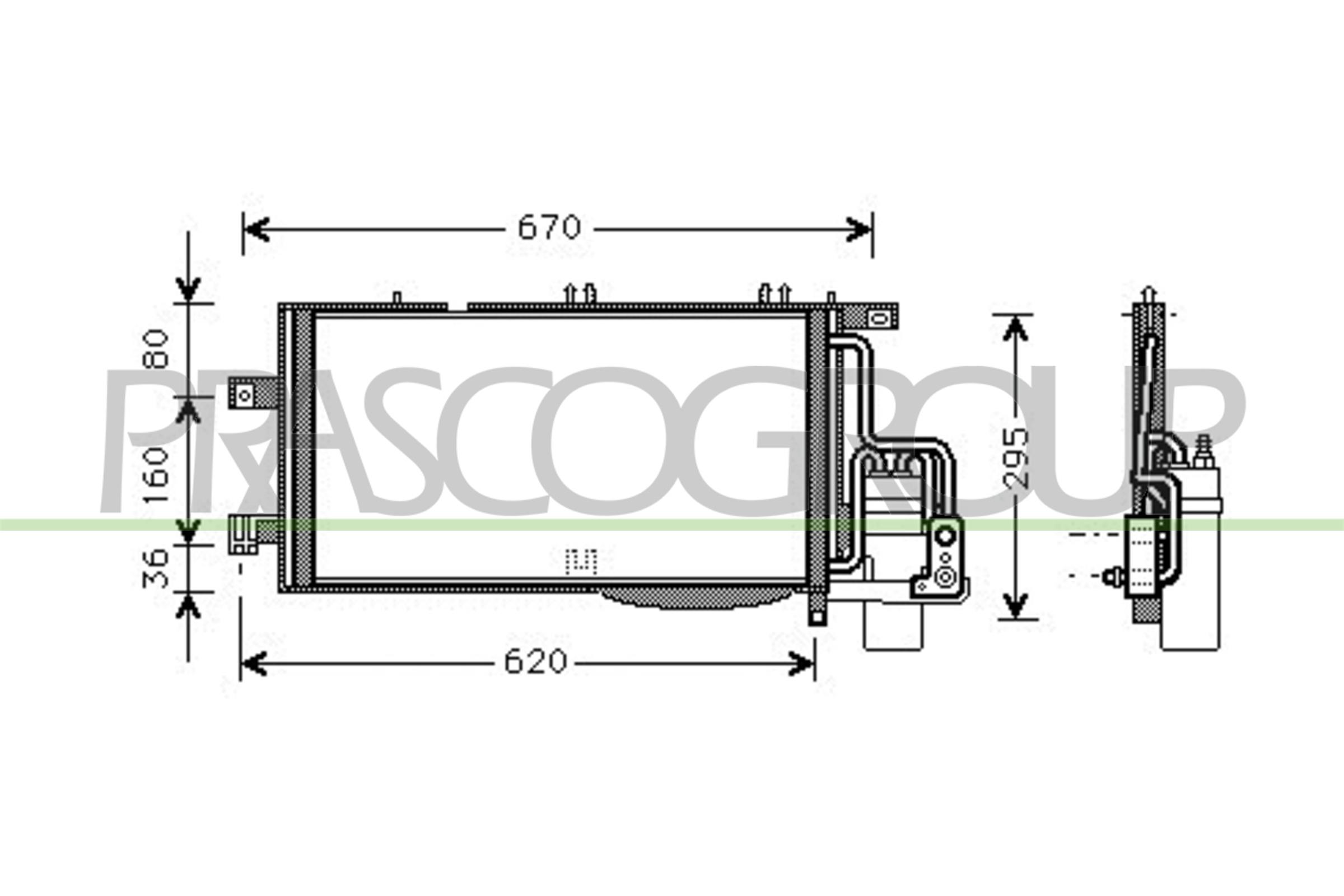 Condensatore, climatizzatore PRASCO OP031C005