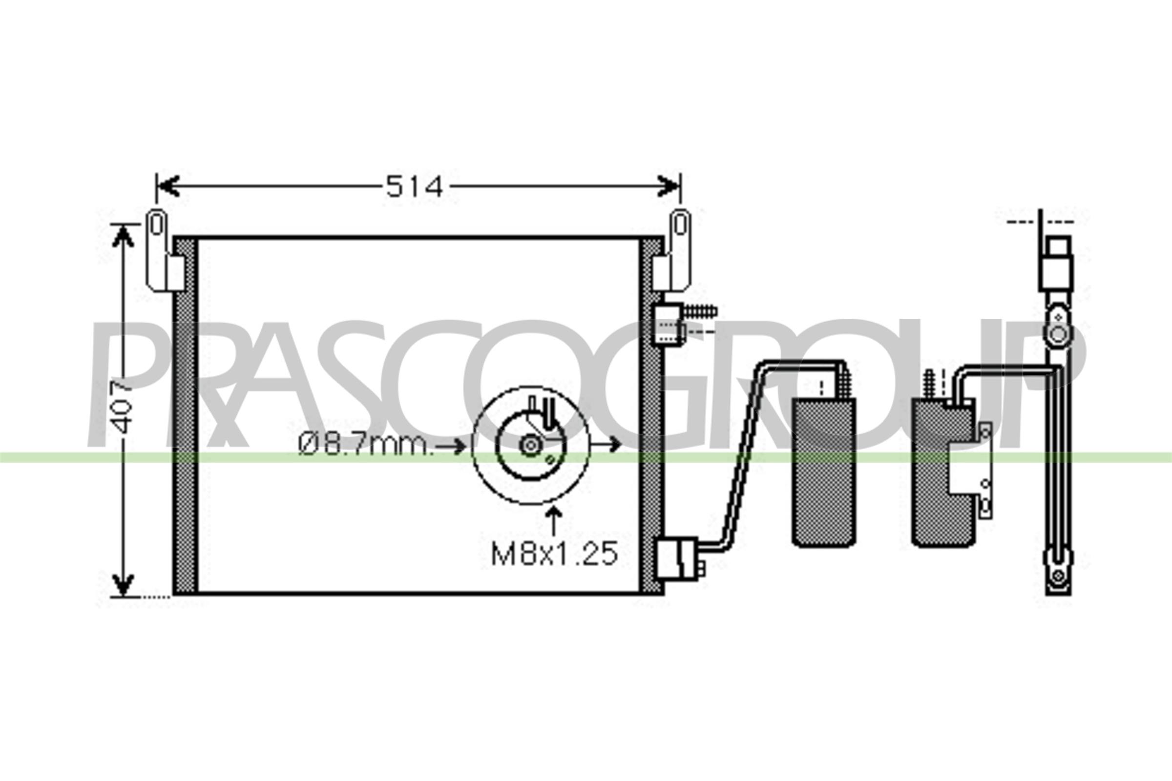 Condensatore, climatizzatore PRASCO OP056C005
