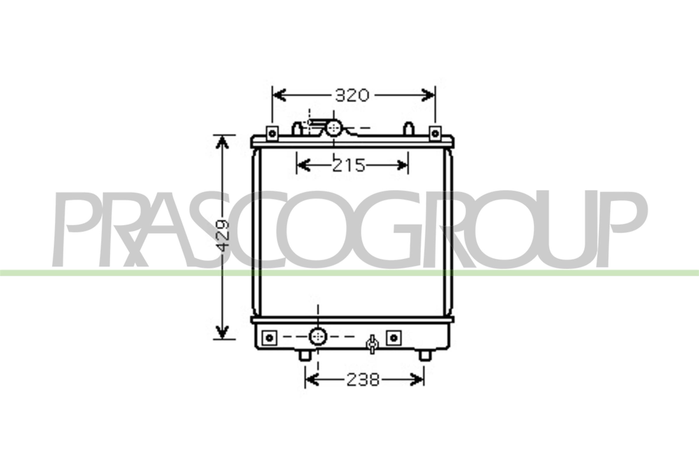 Radiatore, raffreddamento motore PRASCO OP304R002