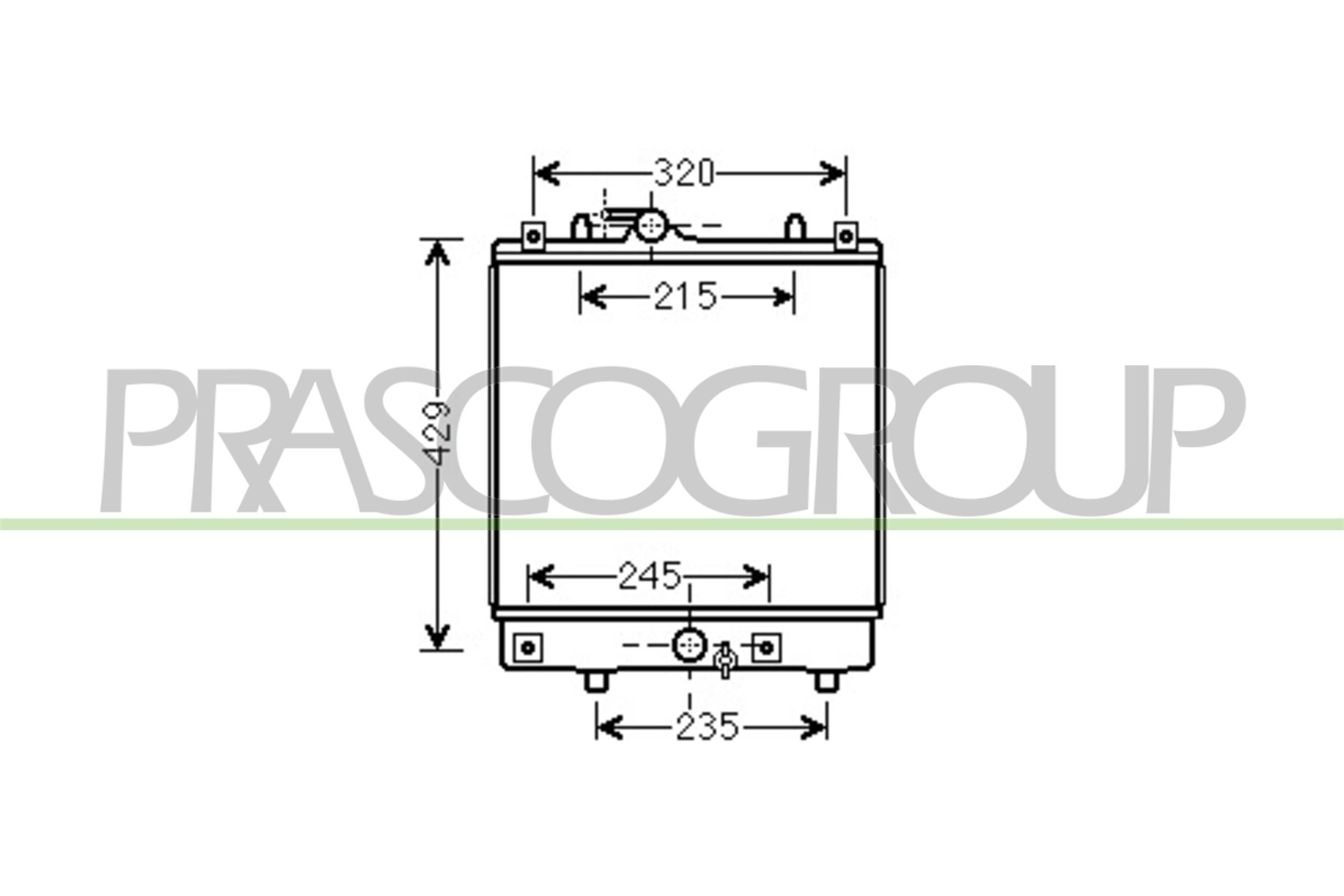 Radiatore, raffreddamento motore PRASCO OP304R004