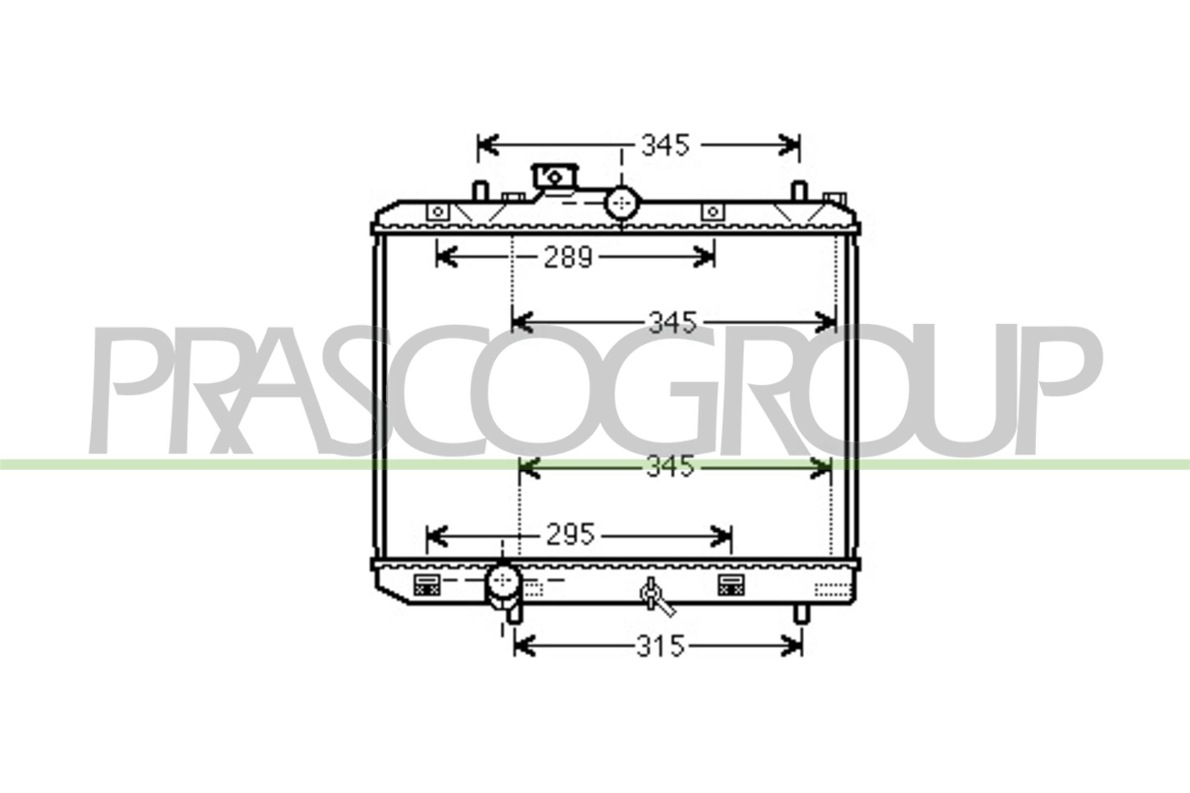 Radiatore, raffreddamento motore PRASCO OP305R002