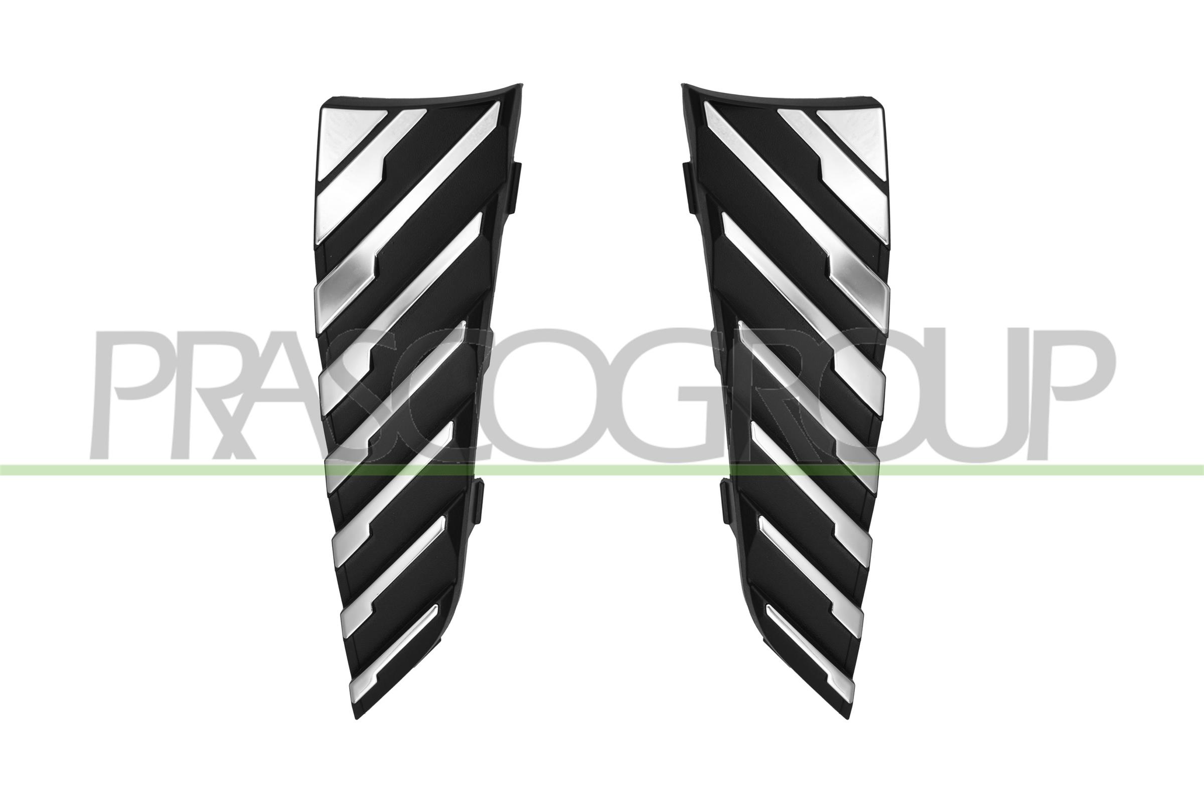 PRASCO KIT MODANATURE PARAURTI ANTERIORE NERA GOFFRATA (DESTRA+