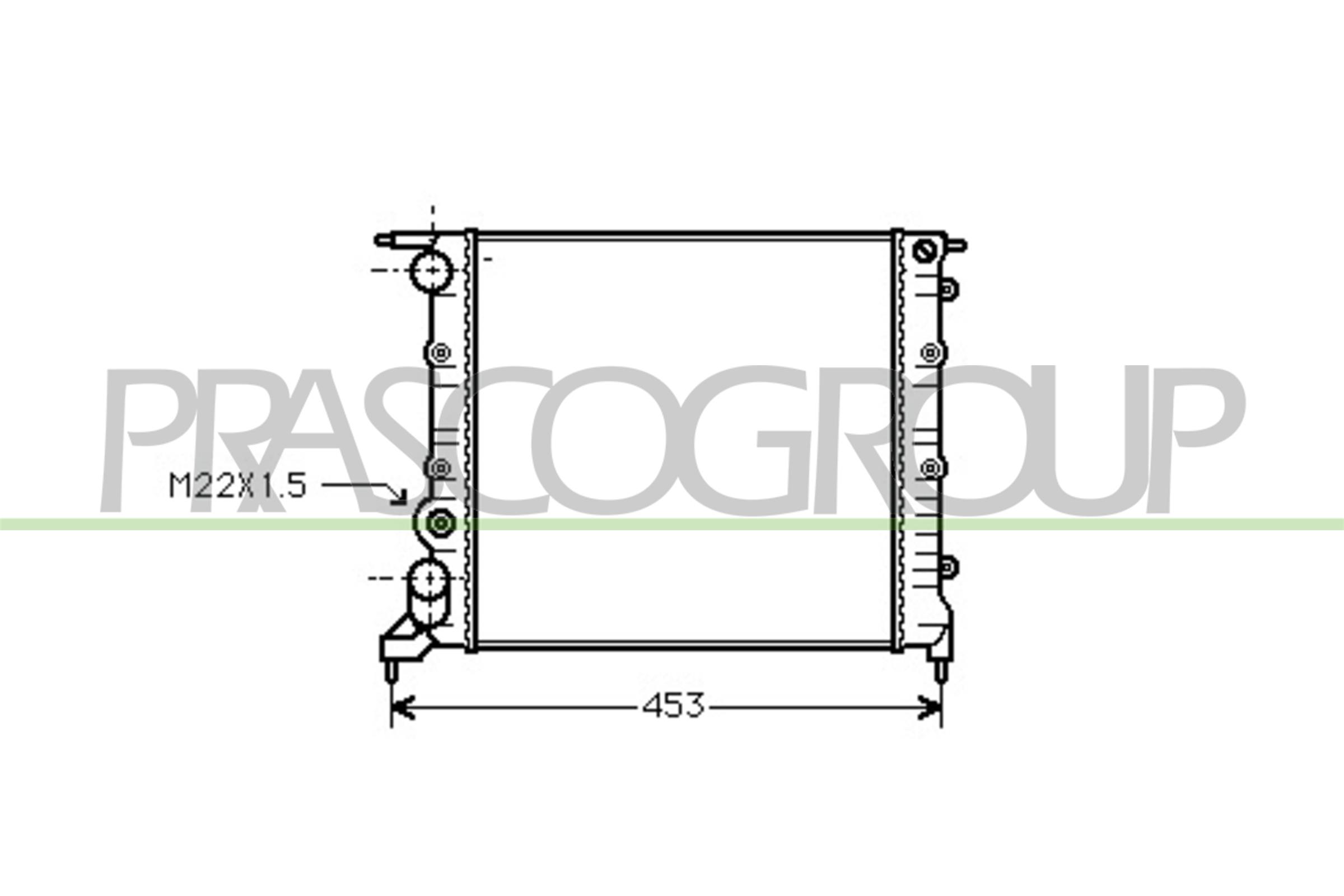 Radiatore, raffreddamento motore PRASCO RN023R007