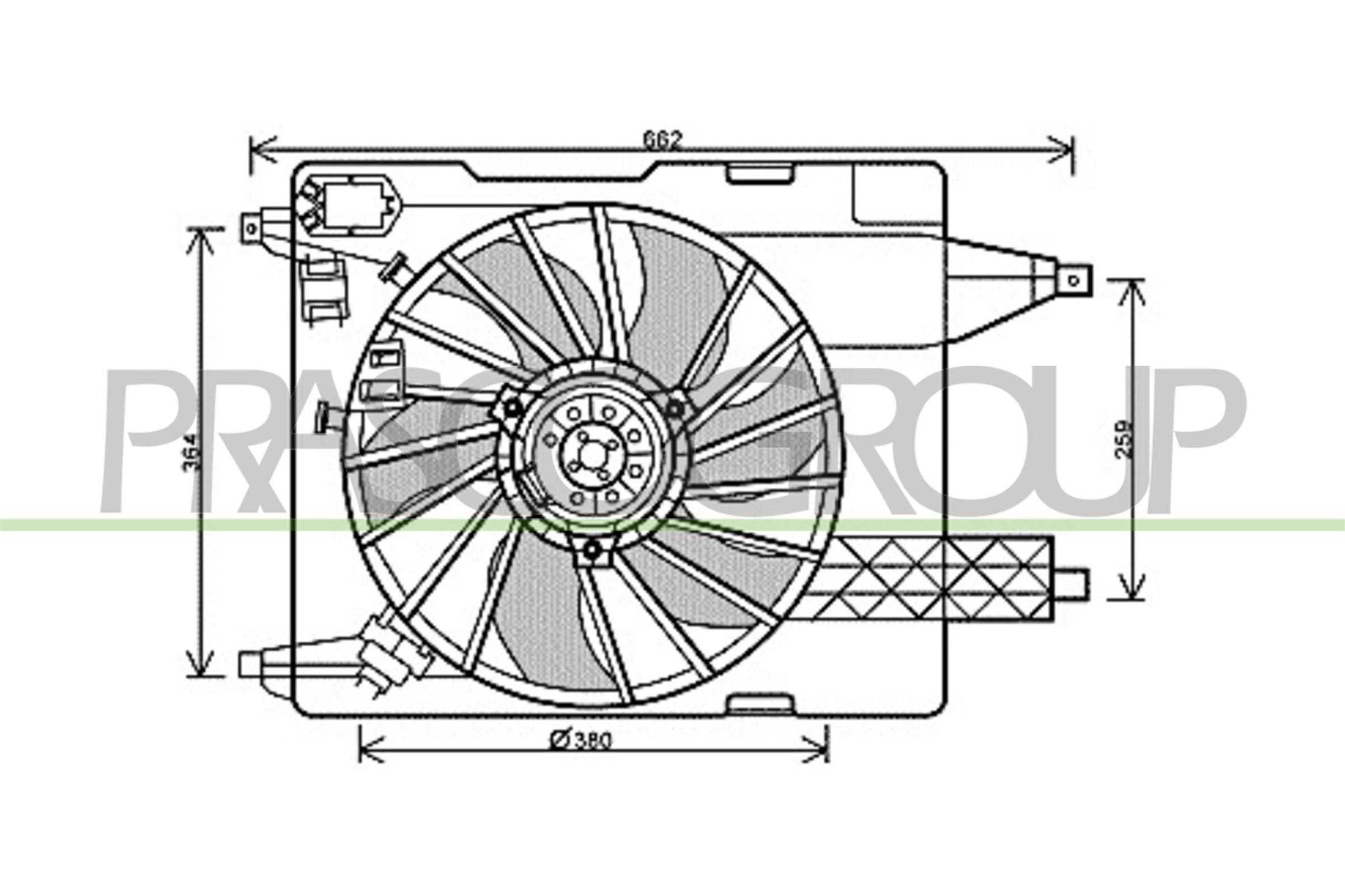 Ventola, raffreddamento motore PRASCO RN032F001
