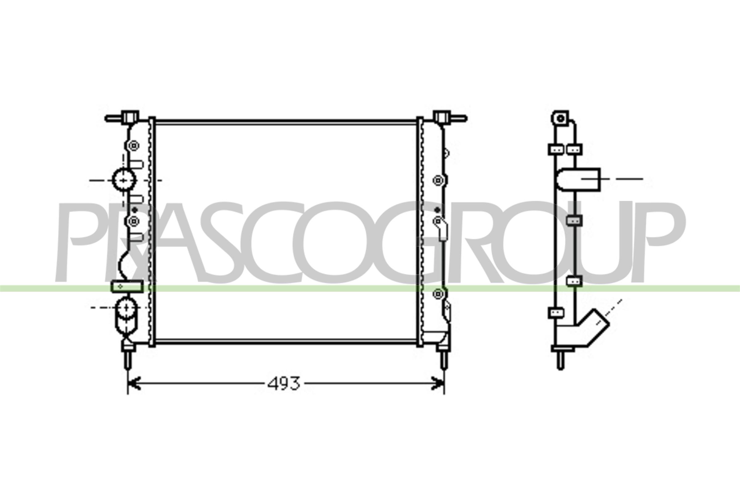 Radiatore, raffreddamento motore PRASCO RN320R003