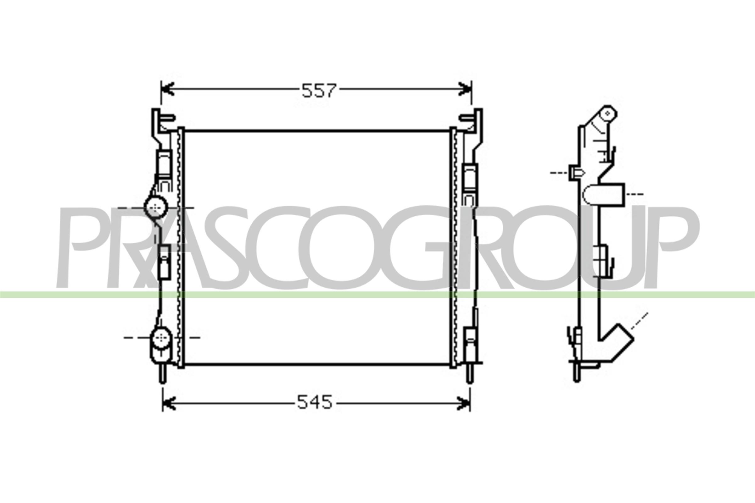 Radiatore, raffreddamento motore PRASCO RN322R010