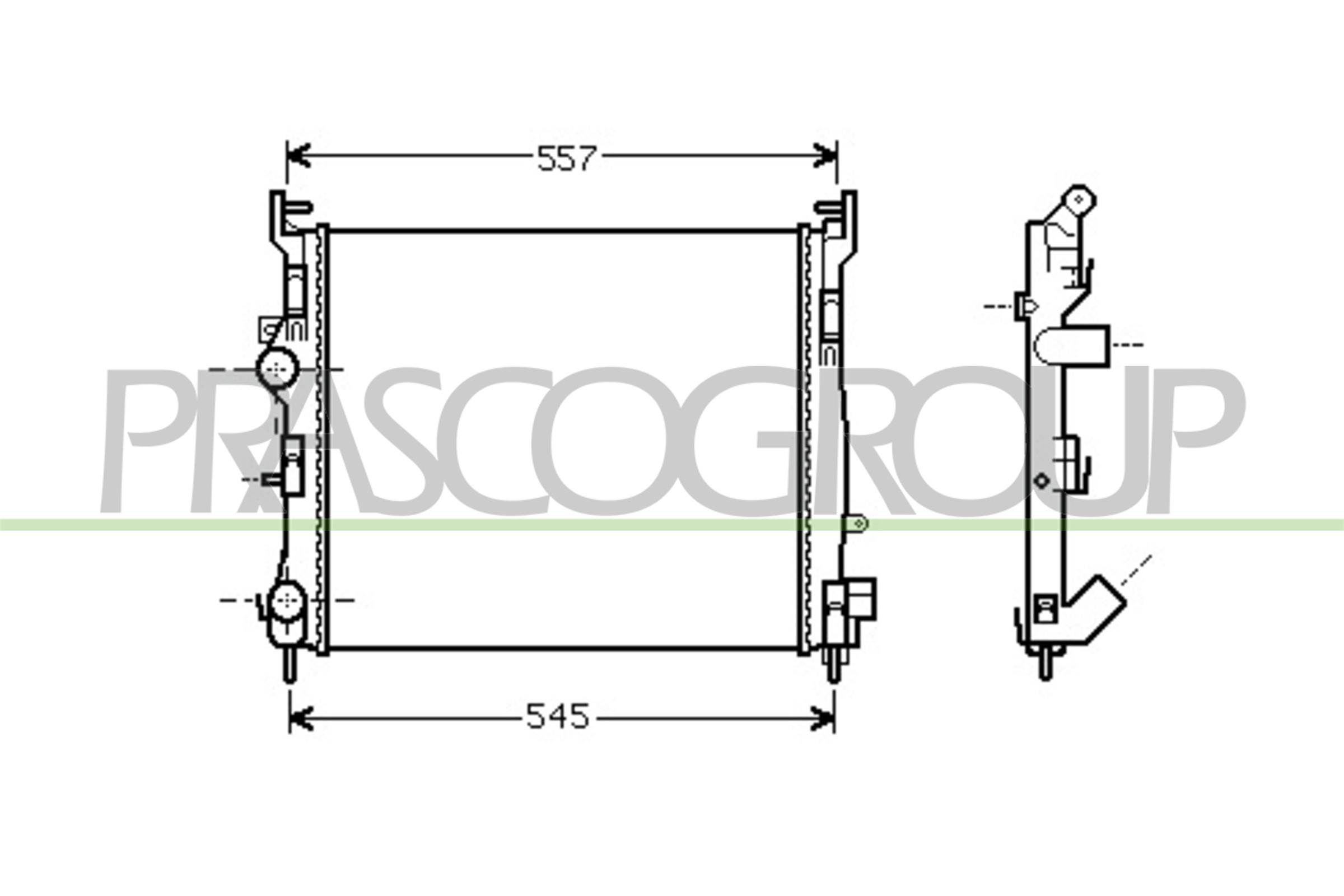 Radiatore, raffreddamento motore PRASCO RN322R011