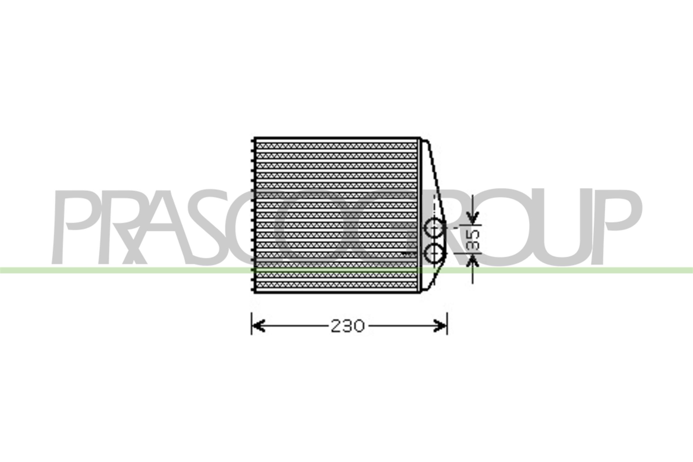Scambiatore calore, riscaldamento abitacolo PRASCO SA015H001