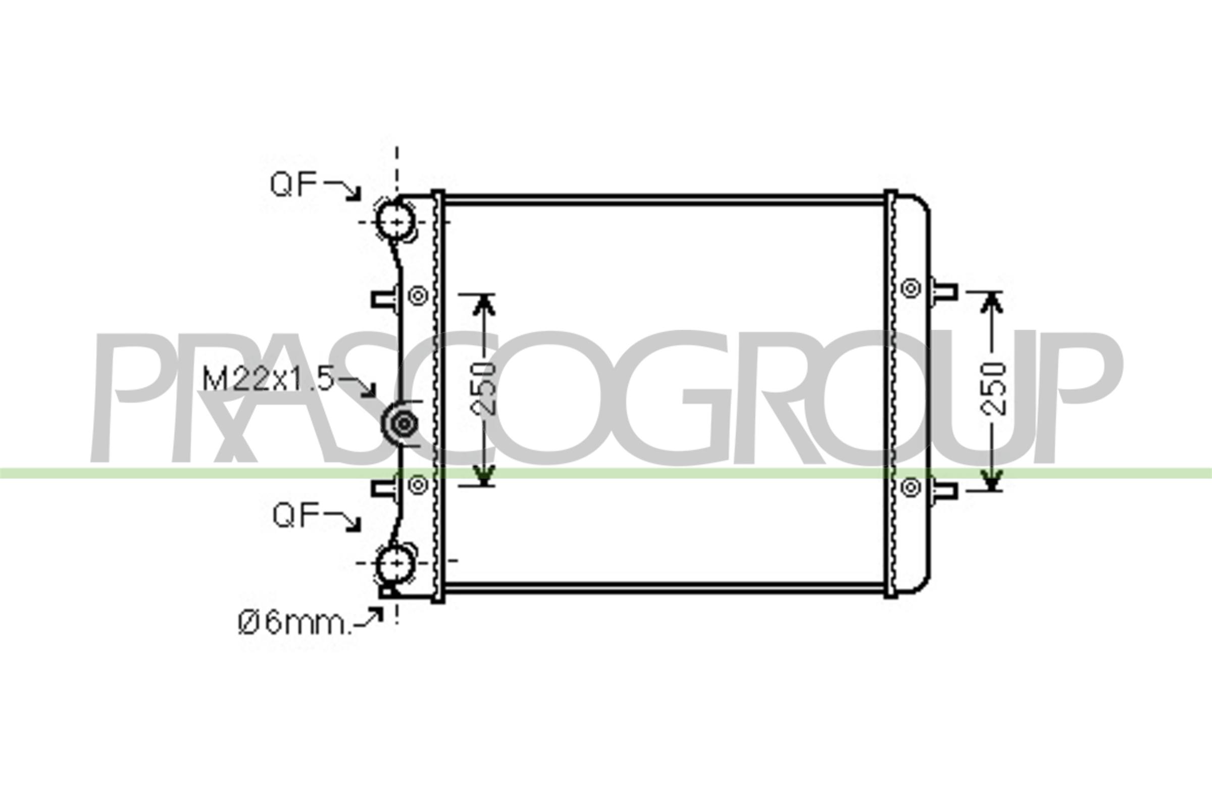 Radiatore, raffreddamento motore PRASCO SK020R003
