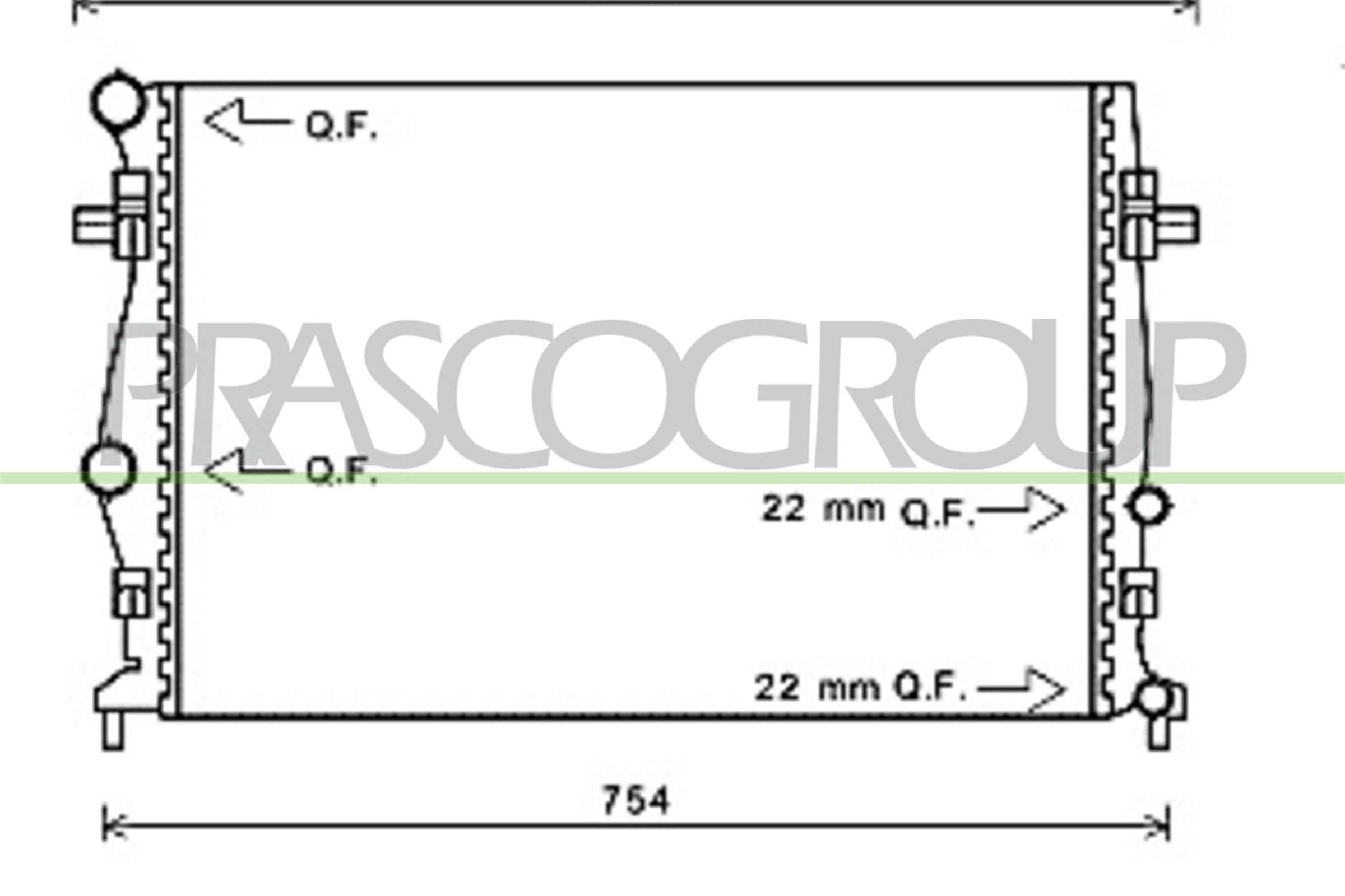 Radiatore, raffreddamento motore PRASCO SK030R005