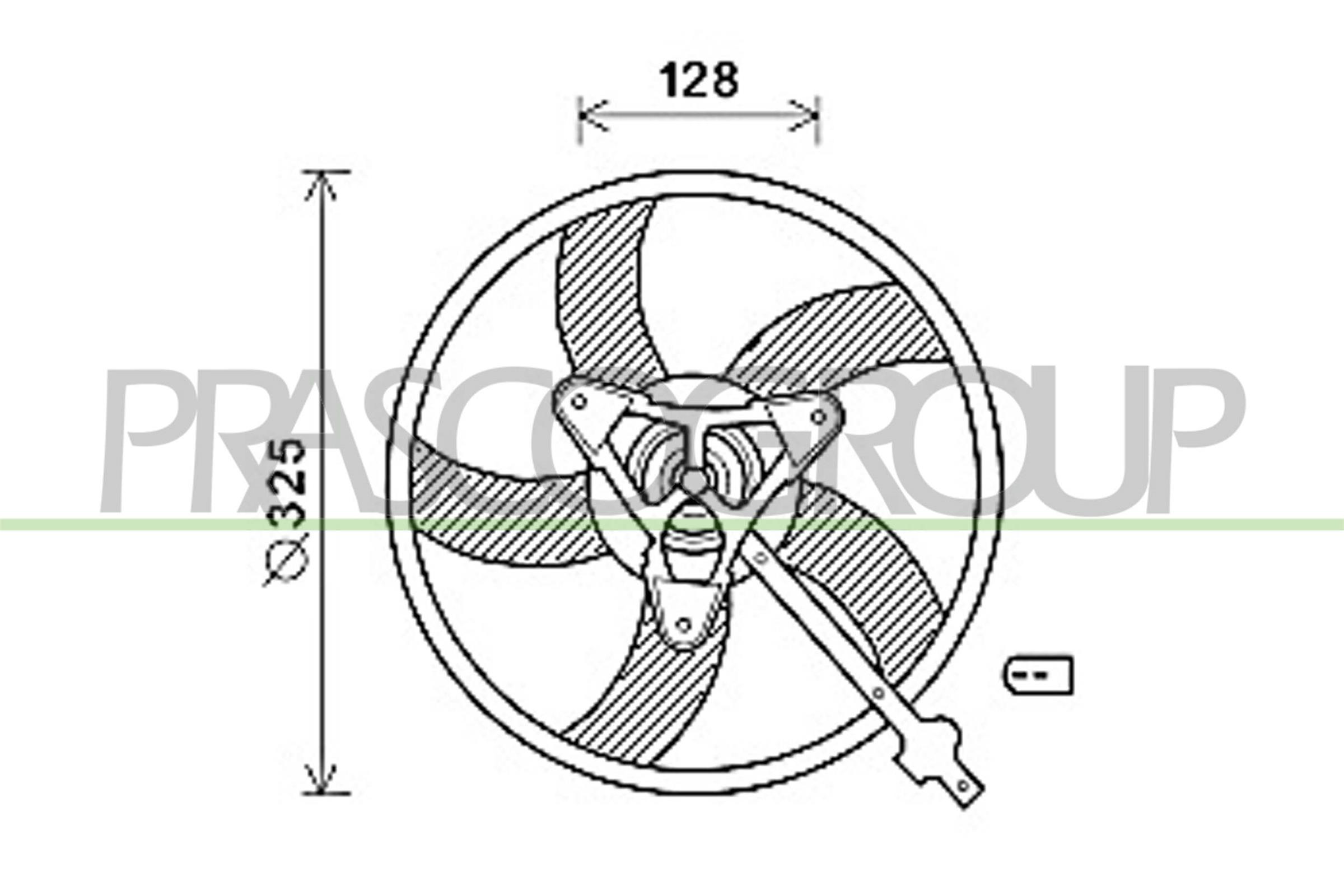 Ventola, raffreddamento motore PRASCO SK324F004