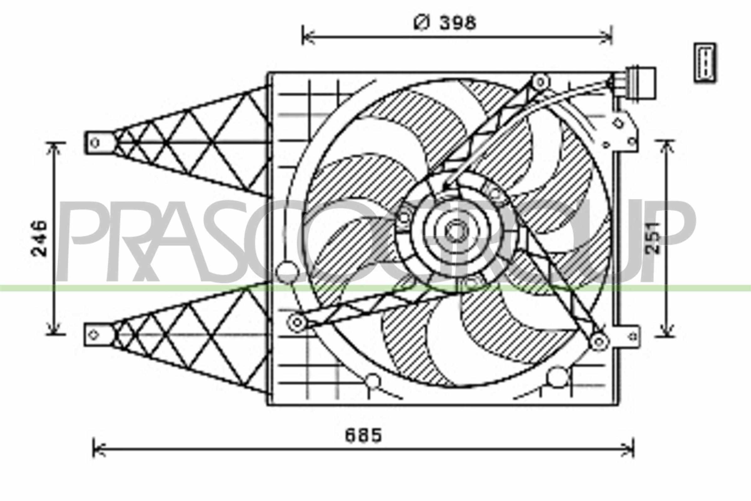 Ventola, raffreddamento motore PRASCO ST033F003