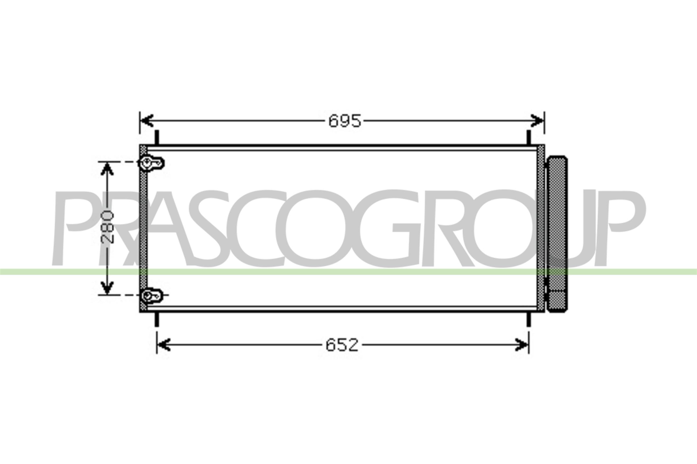 Condensatore, climatizzatore PRASCO TY020C002