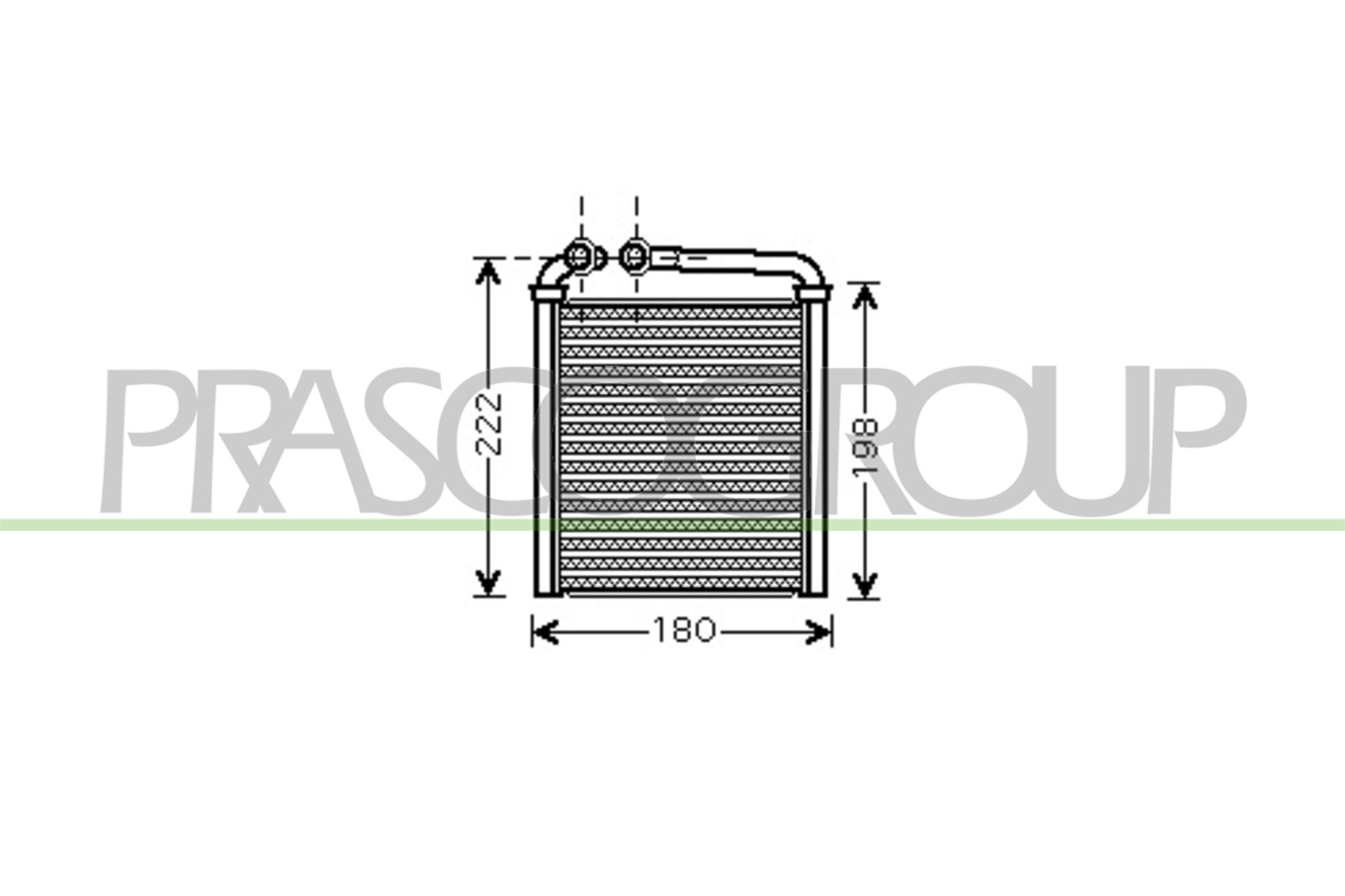 Scambiatore calore, riscaldamento abitacolo PRASCO VG036H002