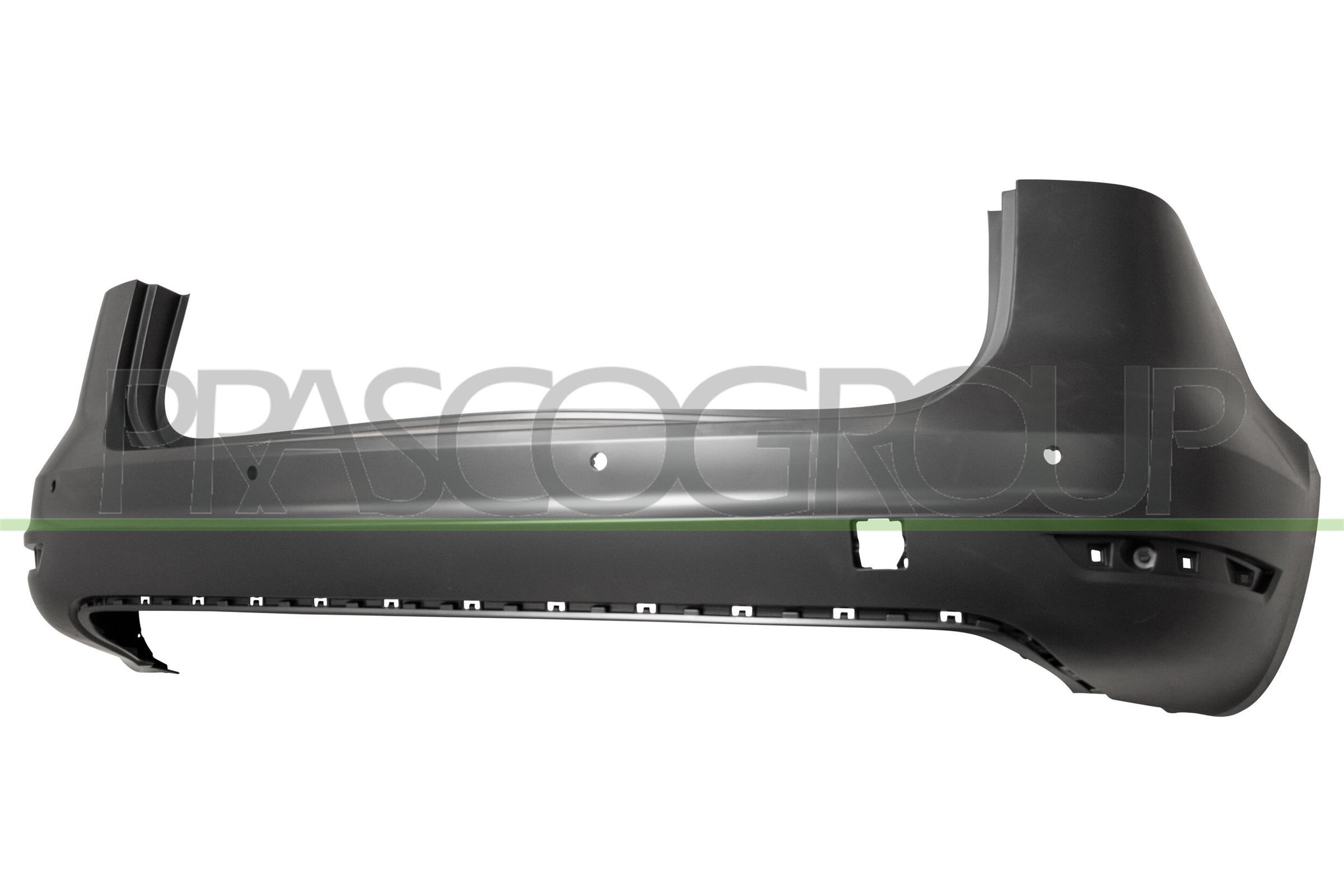 PARAURTI POSTERIORE NERO-LISCIO DA PRIMERIZZARE-CON FORI PDC+SUPPORTI-CON TRACCE PARK ASSIST