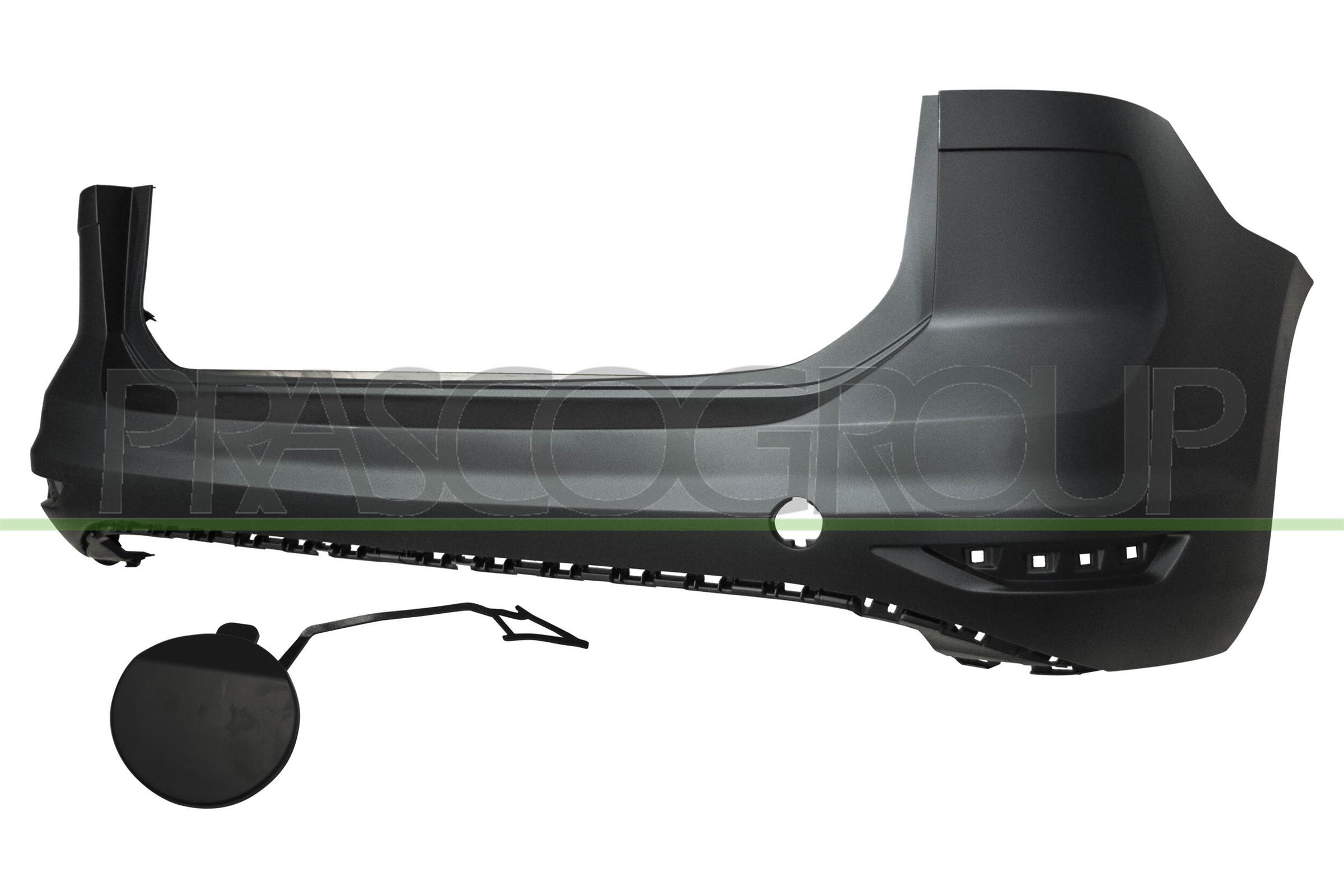 PARAURTI POSTERIORE CON PRIMER-CON TAPPO COPRIGANCIO-CON TRACCE PDC E PARK ASSIST