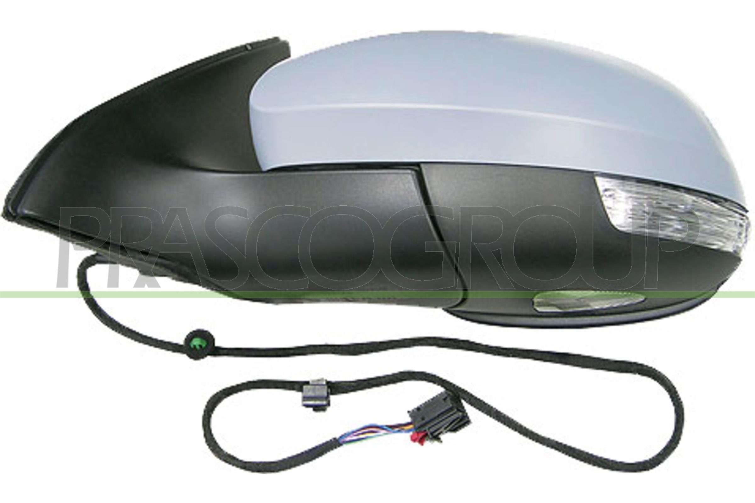 RETROVISORE SINISTRO ELETTRICO-TERMICO-CON PRIMER-CON FANALE-CON LUCE CORTESIA-CHIUDIBILE-ASFERICO/CROMATO 16H9P