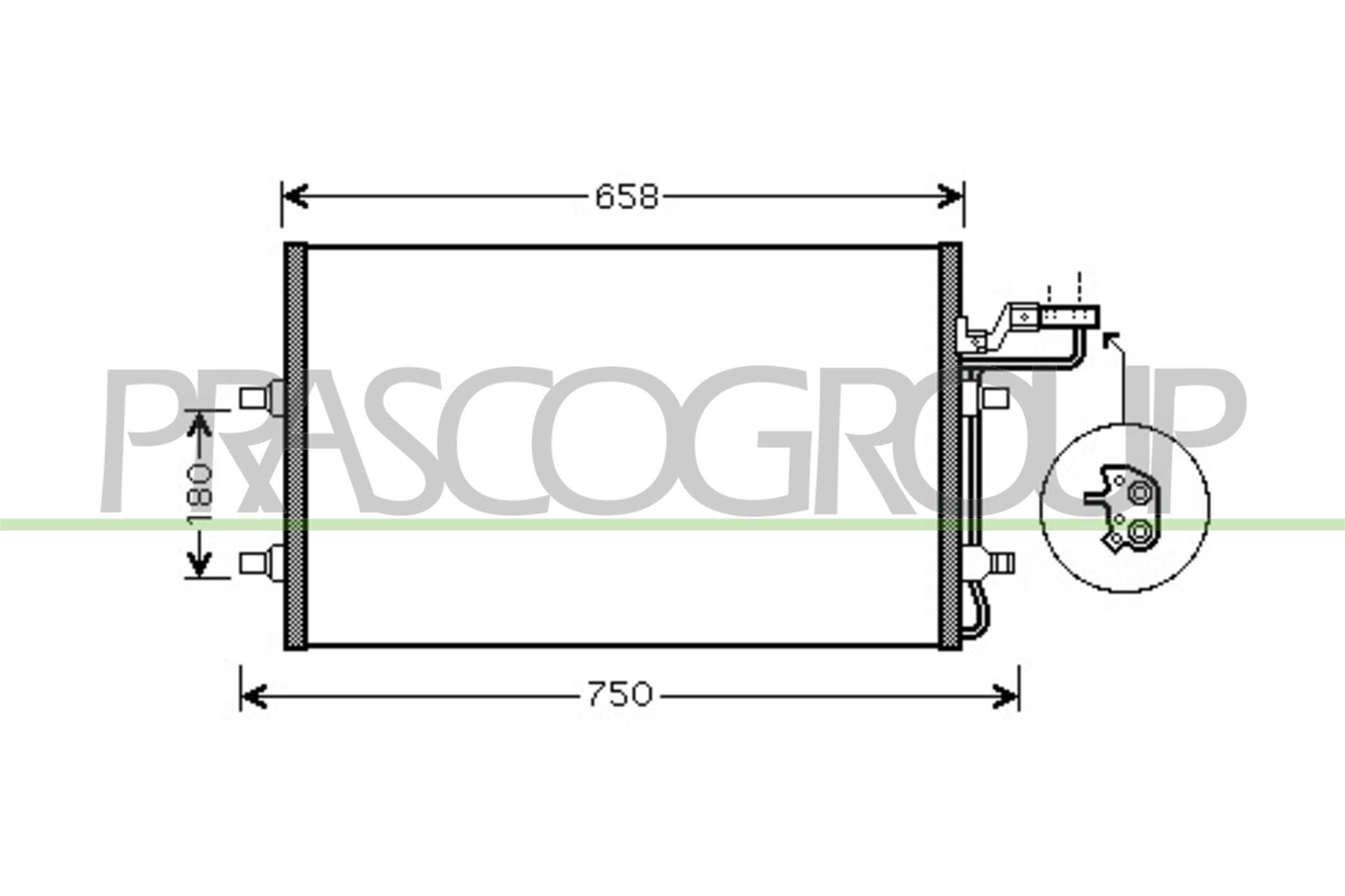 Condensatore, climatizzatore PRASCO VV220C002