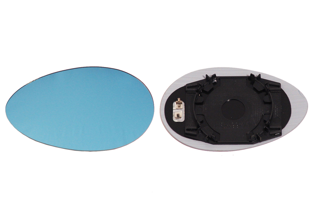 PIASTRA RETROVISORE SINISTRO TERMICO-CURVO-AZZ.