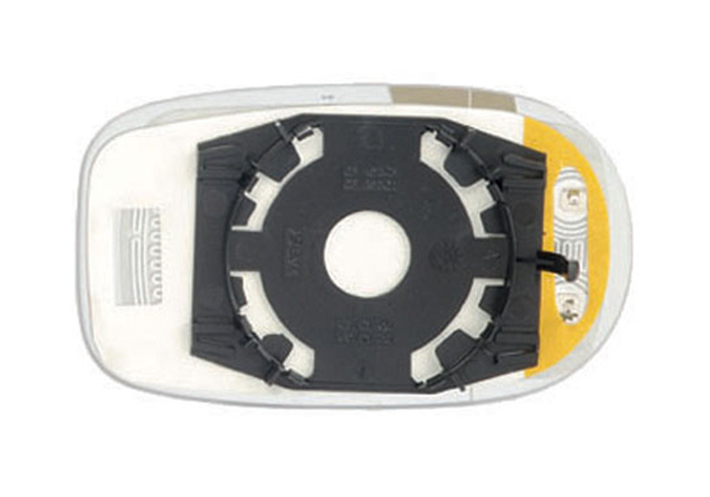 PIASTRA RETROVISORE SINISTRO TERMICO-ASFERICO-AZZ.