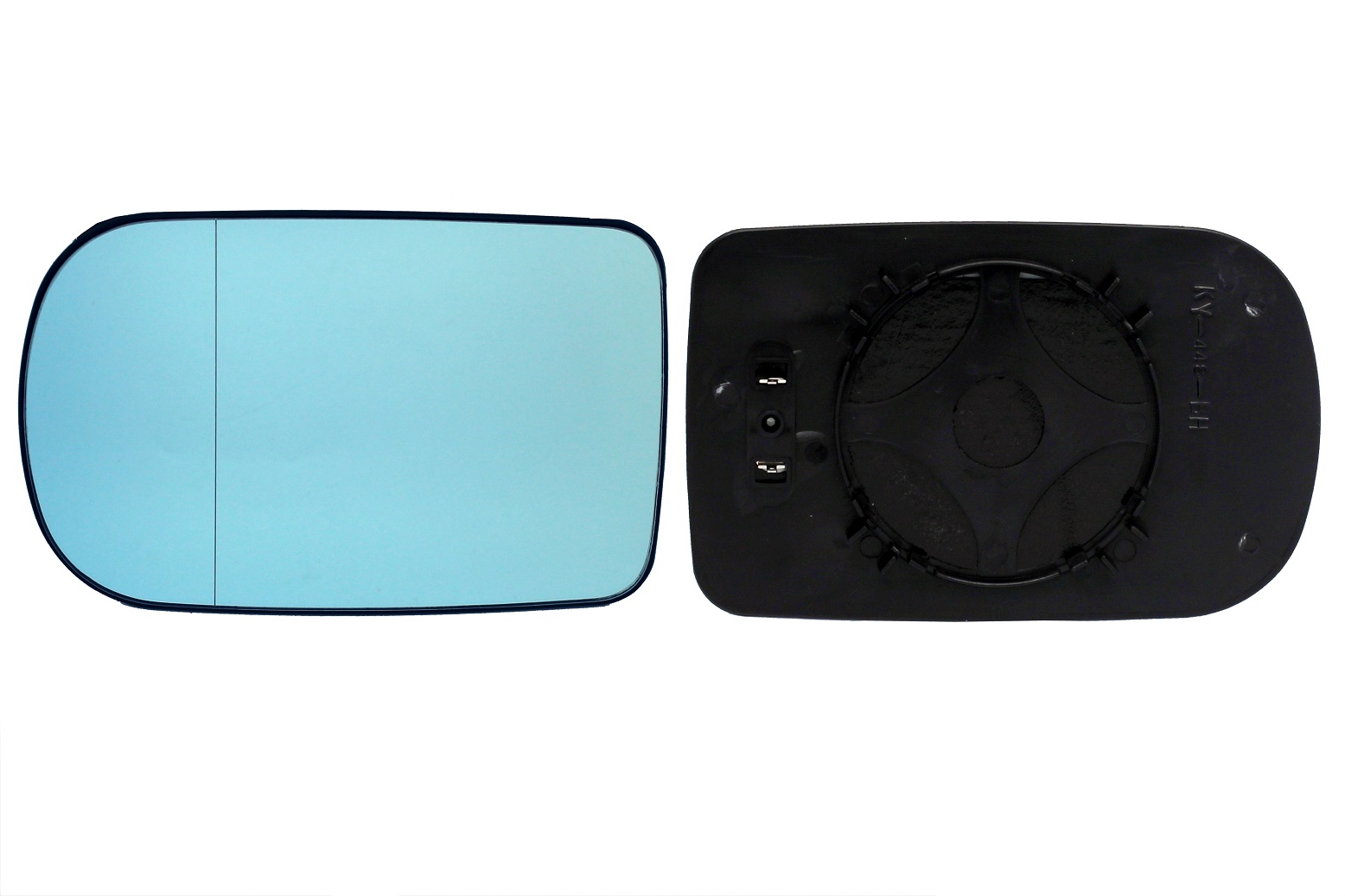 PIASTRA RETROVISORE SINISTRO TERMICO-ASFERICO-AZZ.