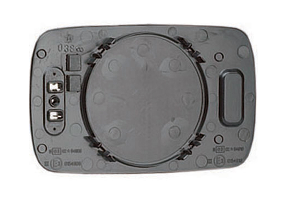 PIASTRA RETROVISORE SINISTRO TERMICO-ASFERICO-AZZ.